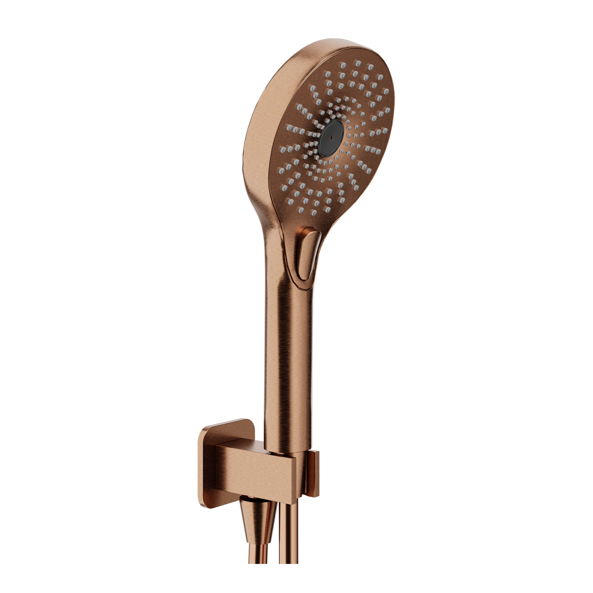 Blaufoss Onos handdoucheset | Brushed Rosegold | Met waterbesparende functie | Rond | 3 Straalfuncties