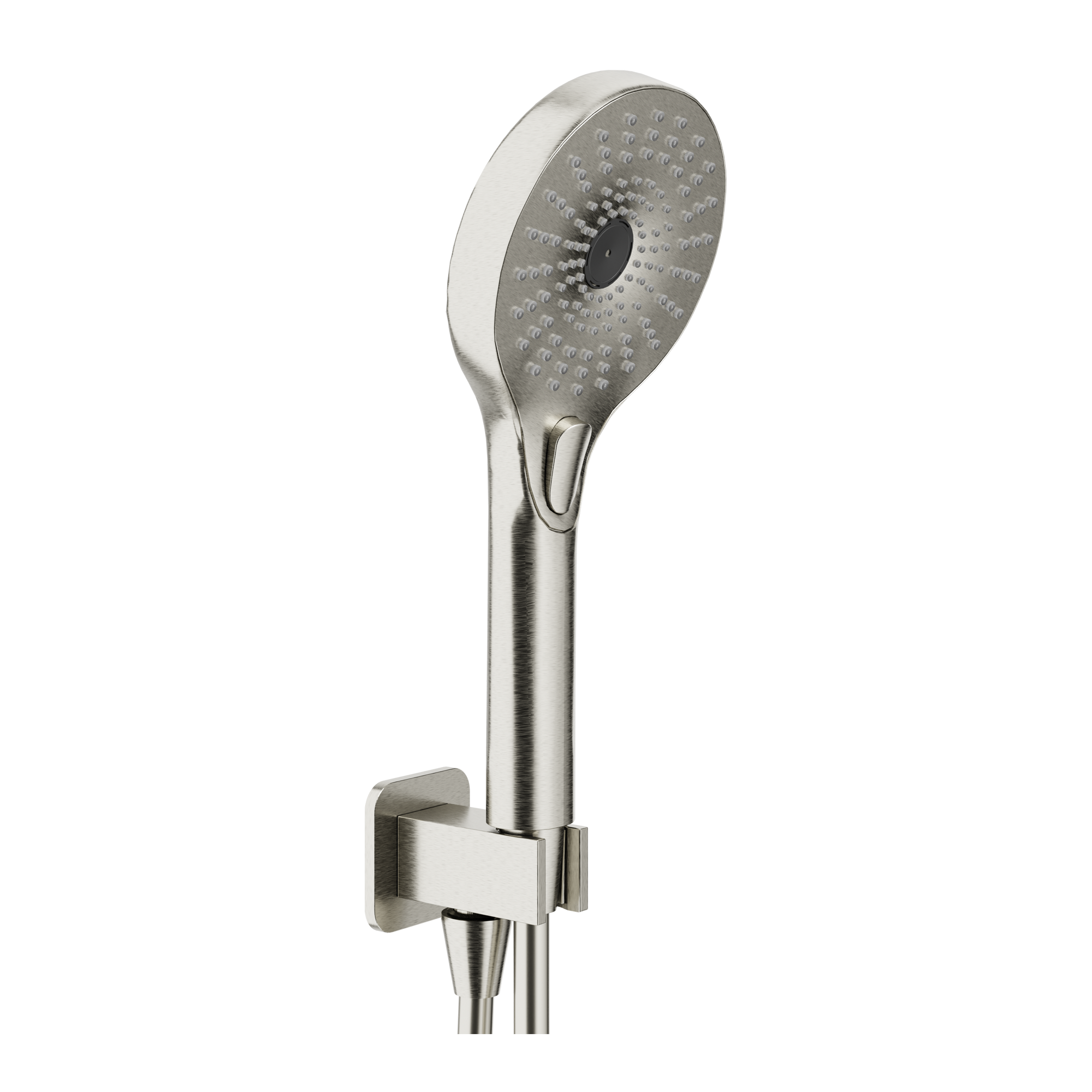 Blaufoss Onos handdoucheset | Brushed CoolMetal | Met waterbesparende functie | Rond | 3 Straalfuncties