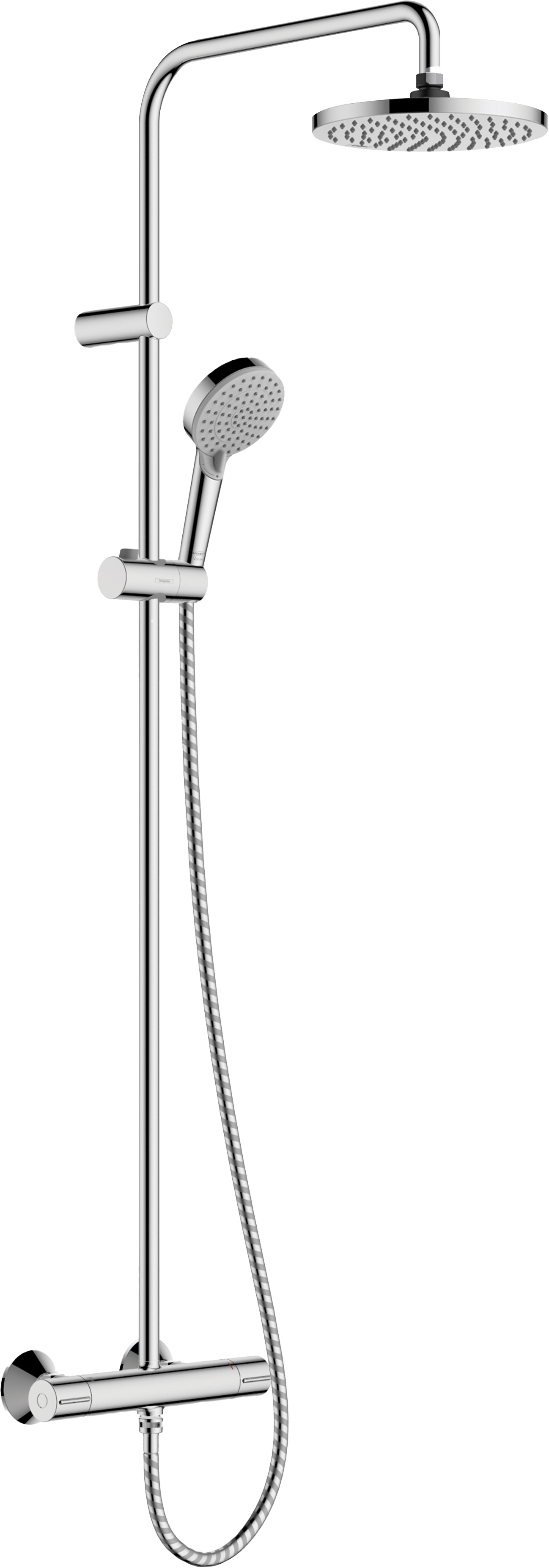 Hansgrohe Vernis Blend 200 regendoucheset | Glanzend Chroom | Zonder waterbesparende functie | Thermostatische kraan | Ronde regendouchekop | Ø20,5cm