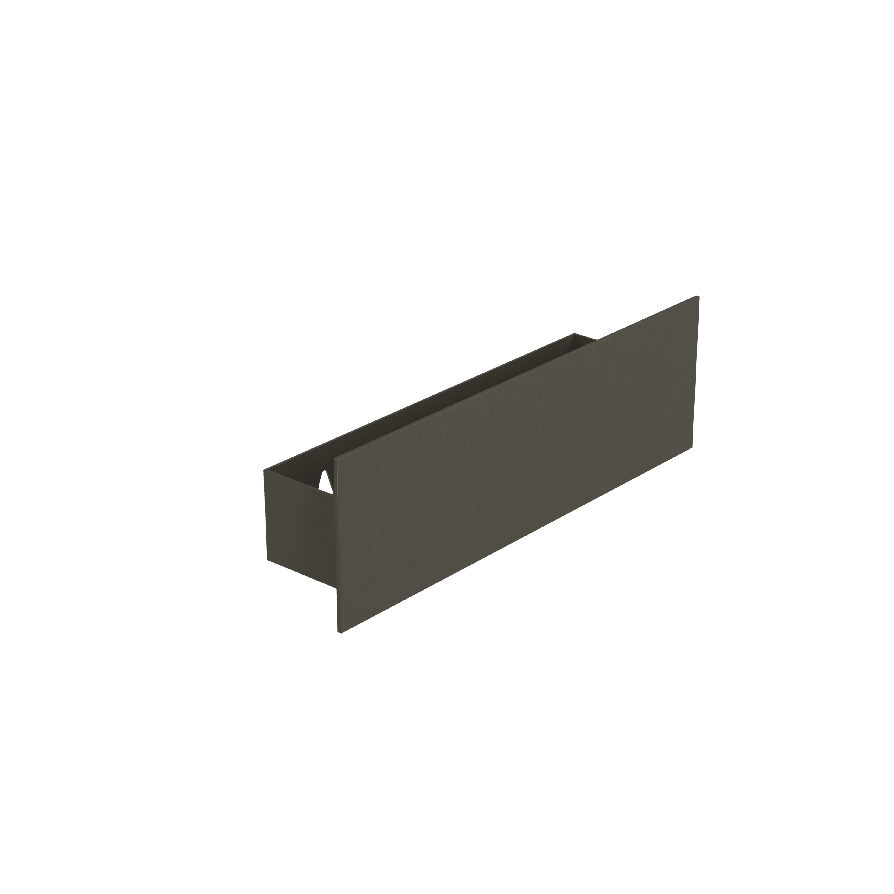 Balmani Uma wandplank | Brushed GunMetal | 35 x 8,5 cm | Roestvrij staal | Zonder groeven