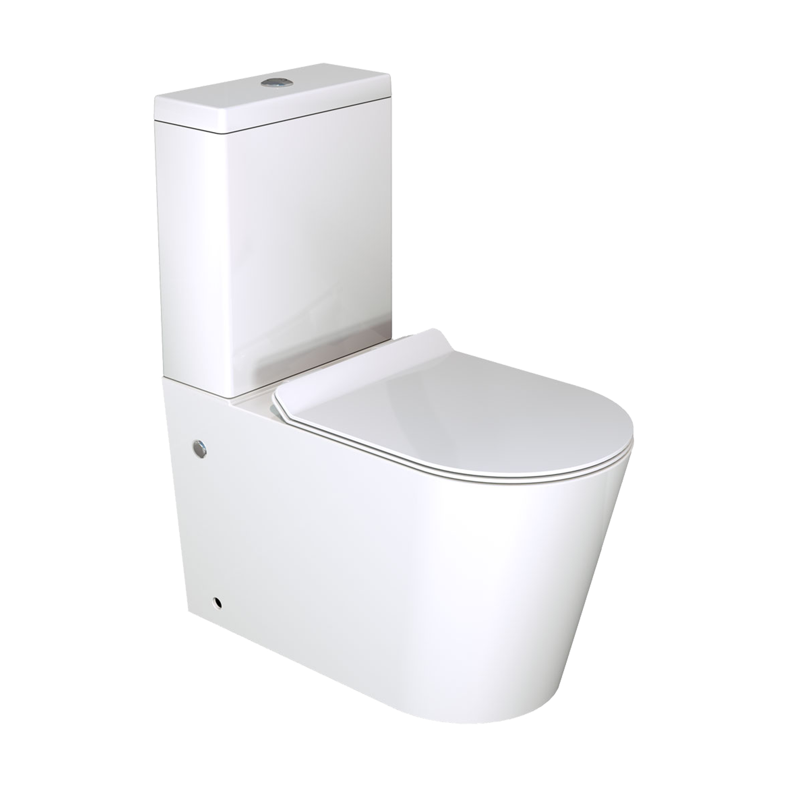 Luca Varess Santino staand toilet | Glanzend wit | Randloos | Softclose wc-bril met easyclean