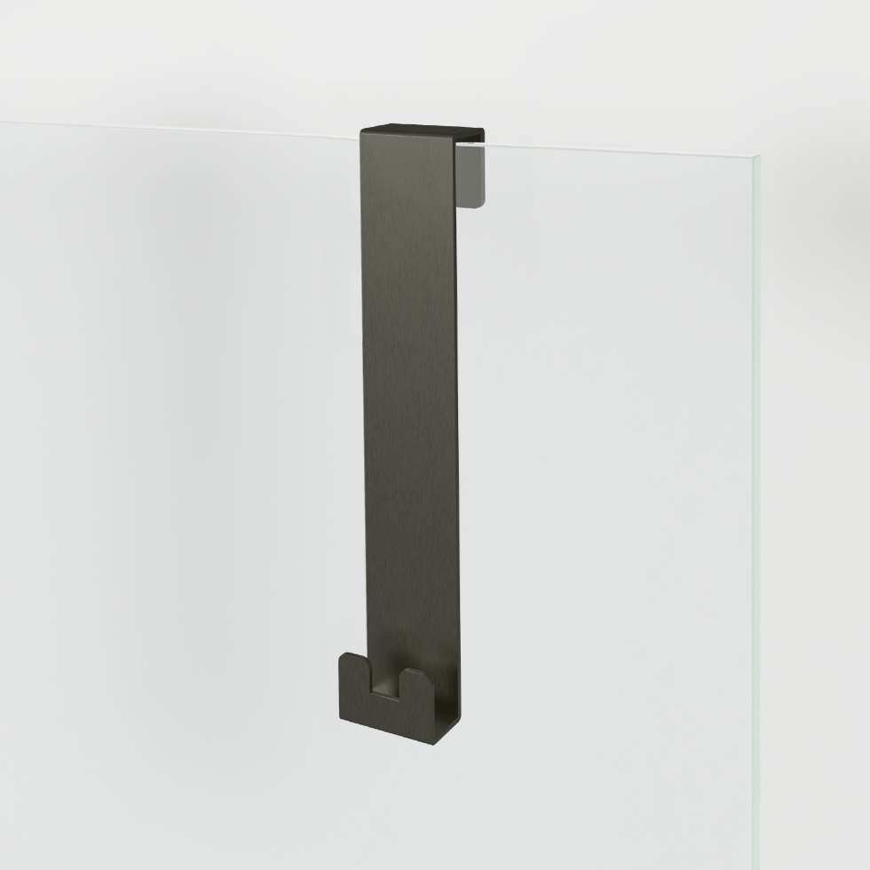 Blaufoss Gulio douchehaak | Brushed GunMetal | 1 stuk | Roestvrij staal