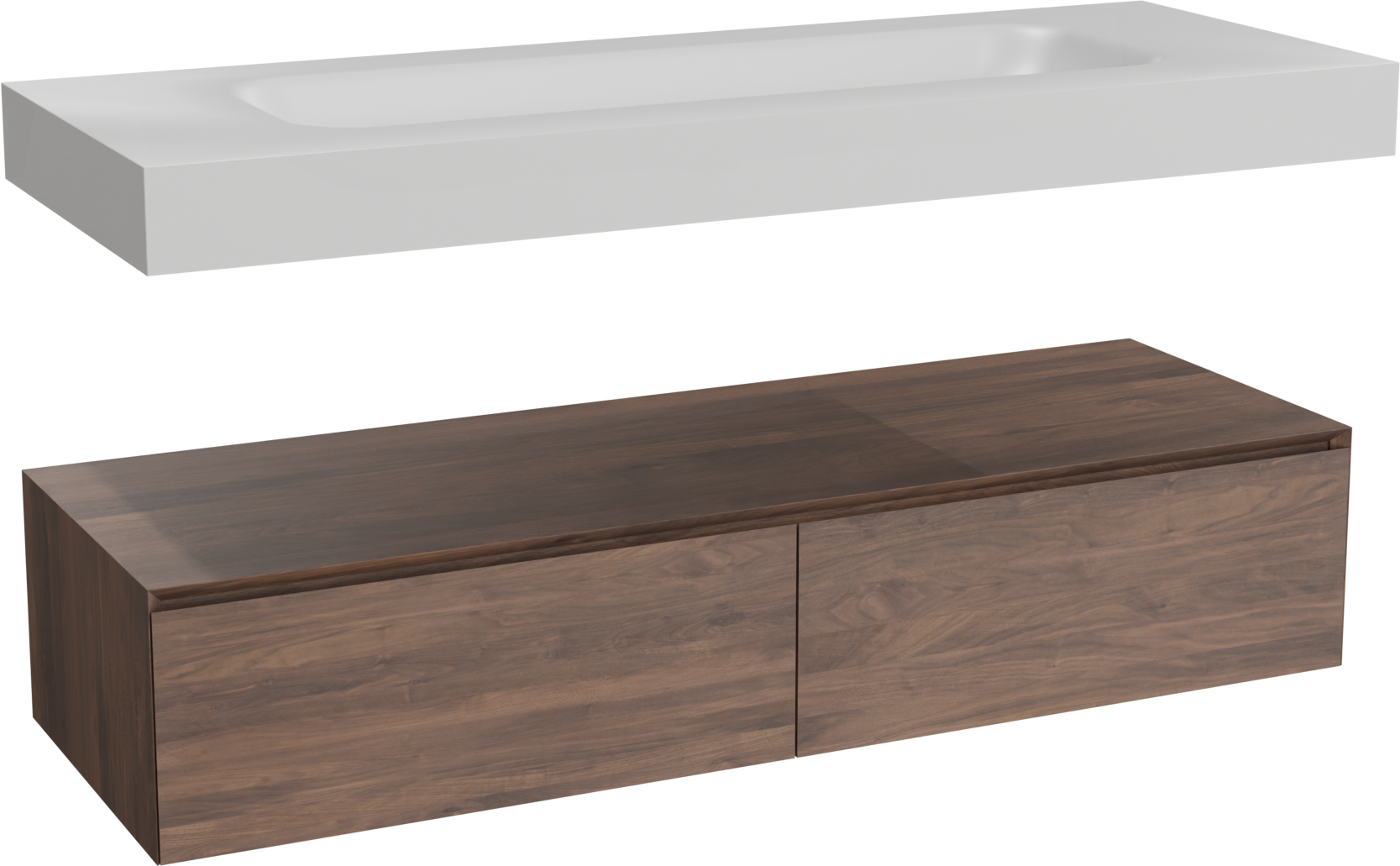 Balmani Mitra Elements badkamermeubel met Arcato Wastafel | B150 cm x D55 cm | Onderkast massief