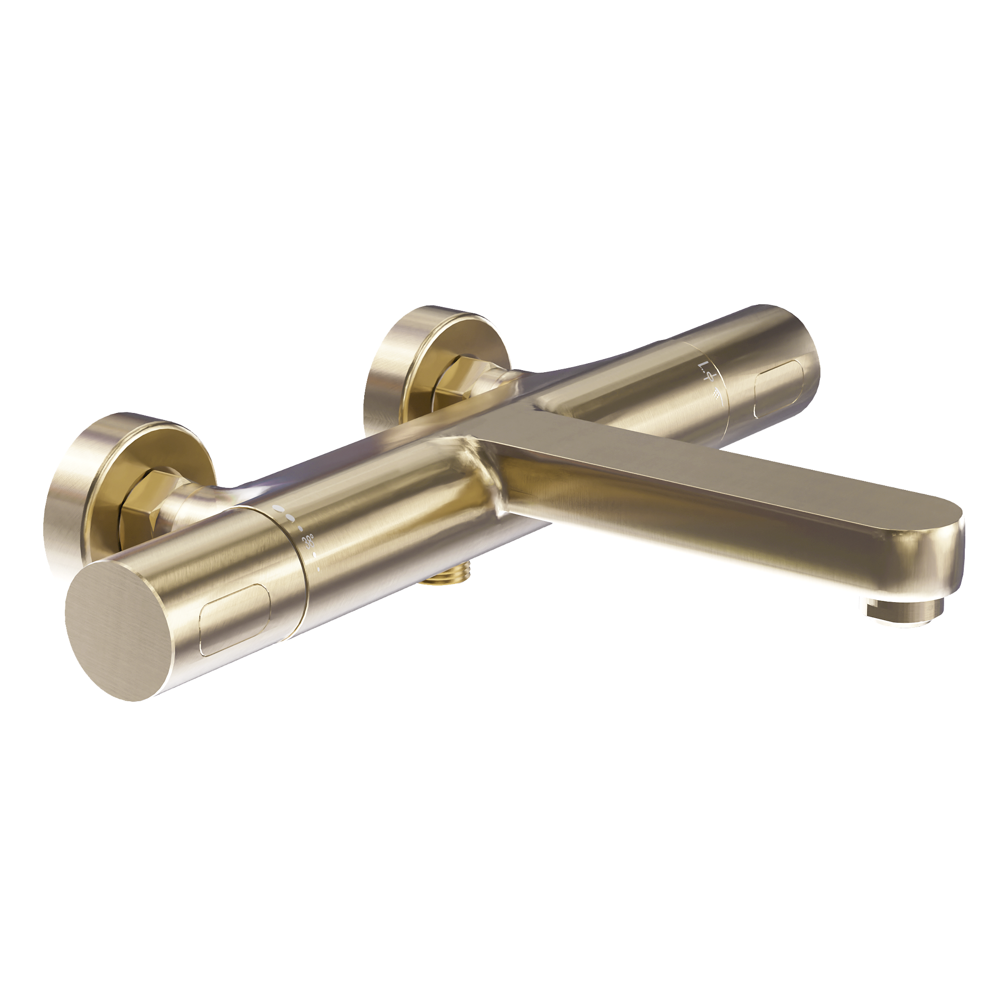 Blaufoss Apollo opbouw badkraan | Thermostatische kraan | Brushed Champagne Gold | Geen handdouche en doucheslang inbegrepen