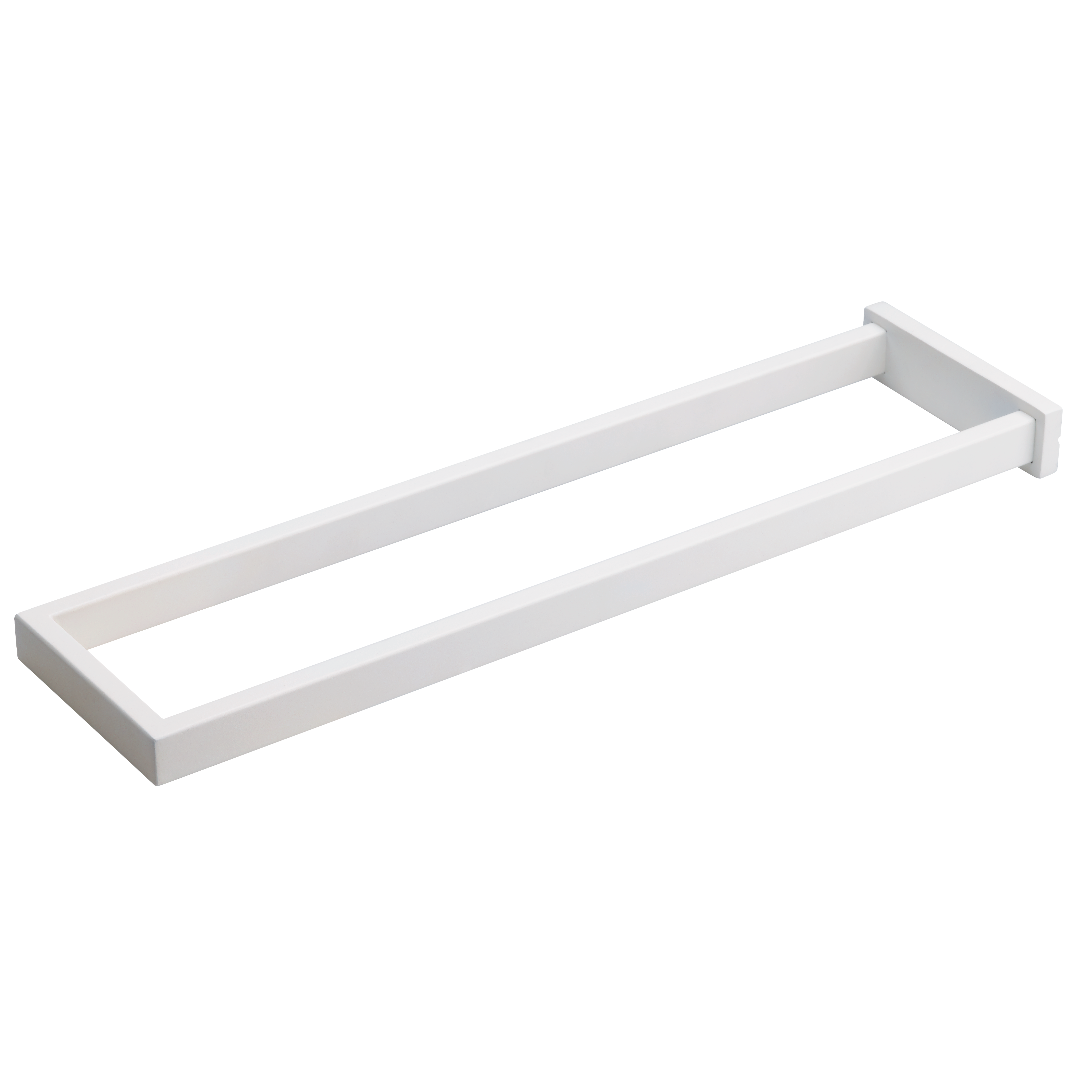 Blaufoss Blackline Noma handdoekhouder | Mat wit | 41 cm | Dubbel