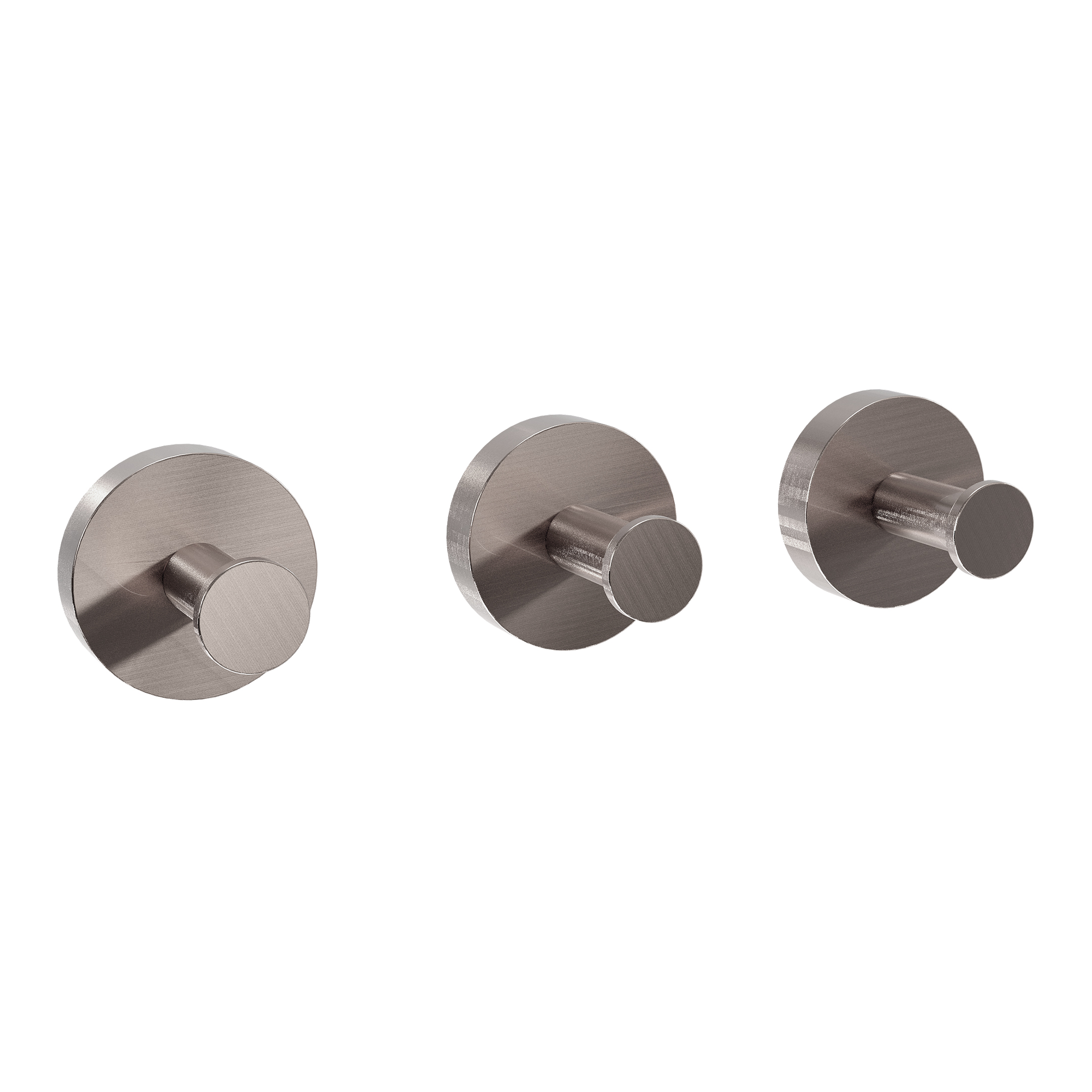 Blaufoss Harmony set handdoekhaakjes | Brushed CoolMetal | 3 stuks | Roestvrij staal