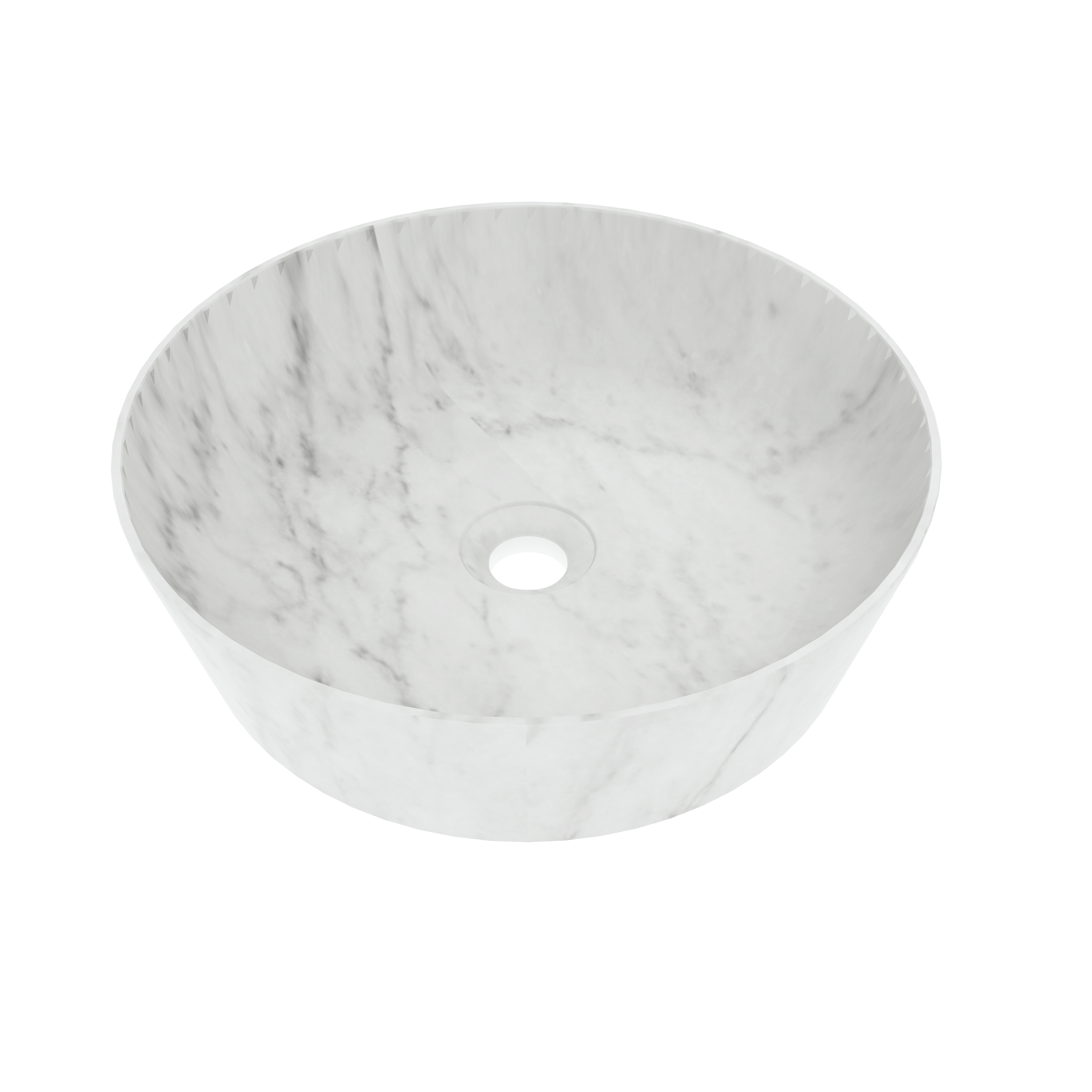Balmani Still waskom | Ø 38 cm | Carrara | marmer | Rond