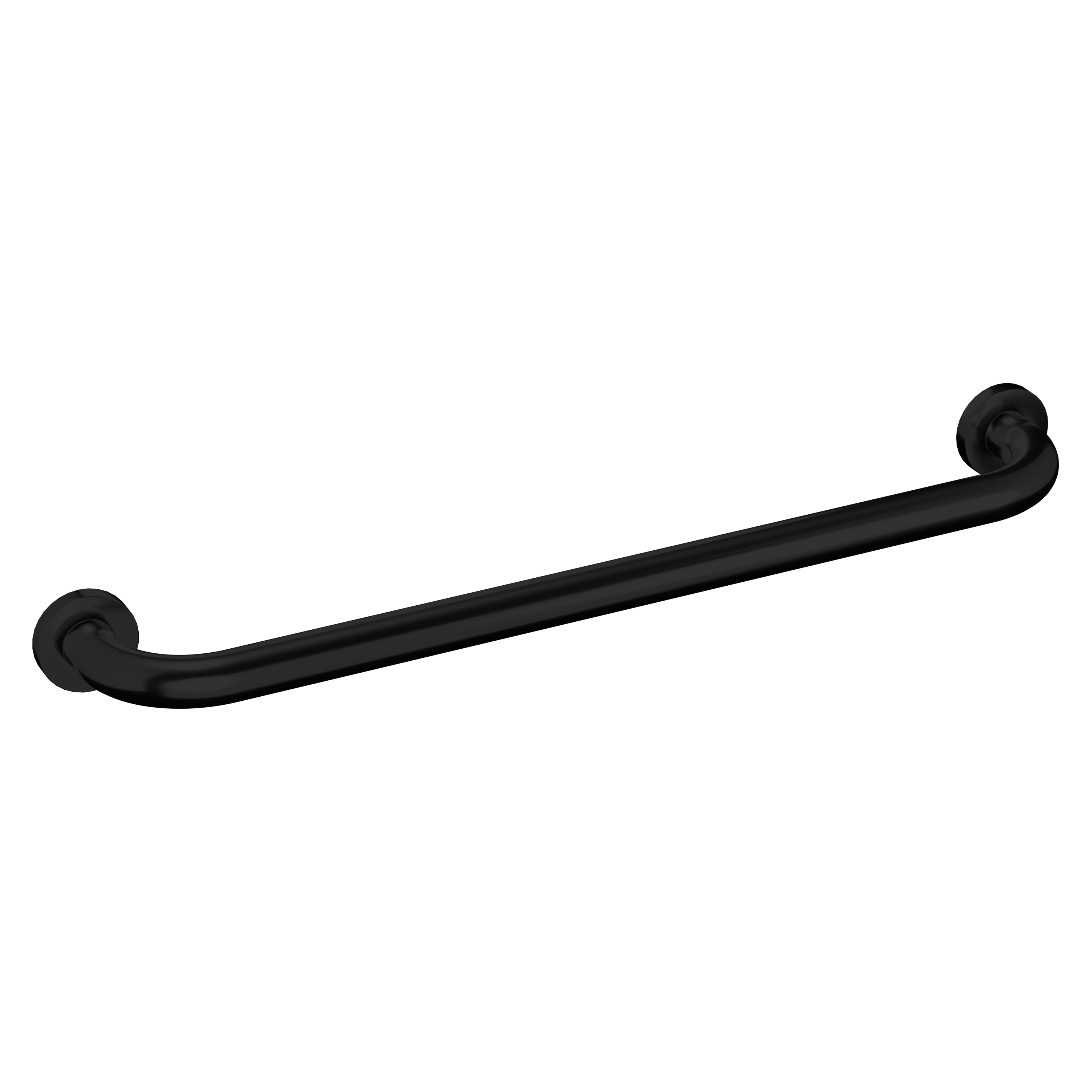 Blaufoss Easy badgreep | Mat zwart | 55 cm | Messing
