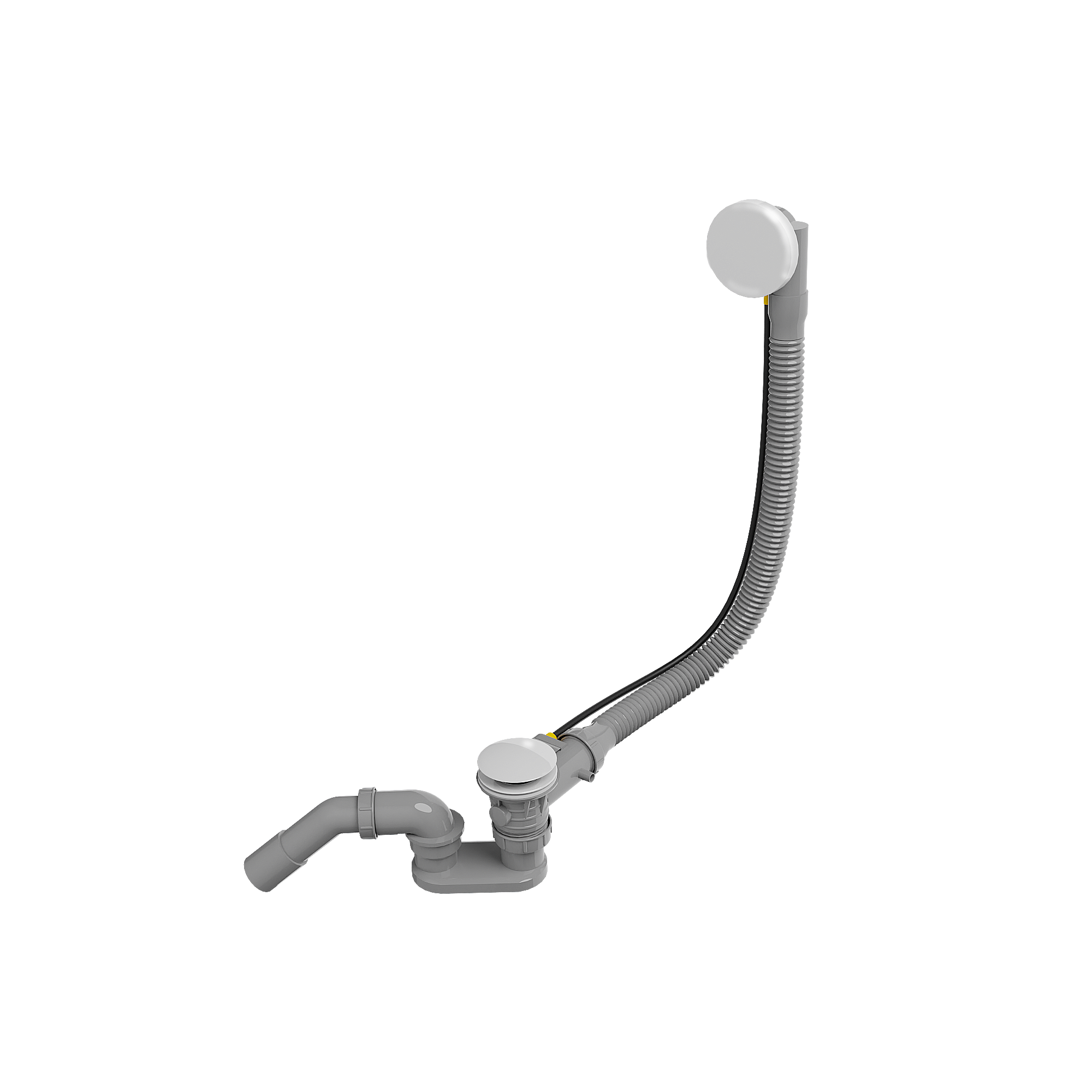 Santeg Unibath Flat badafvoer met overloop | Glanzend Wit | 70 cm
