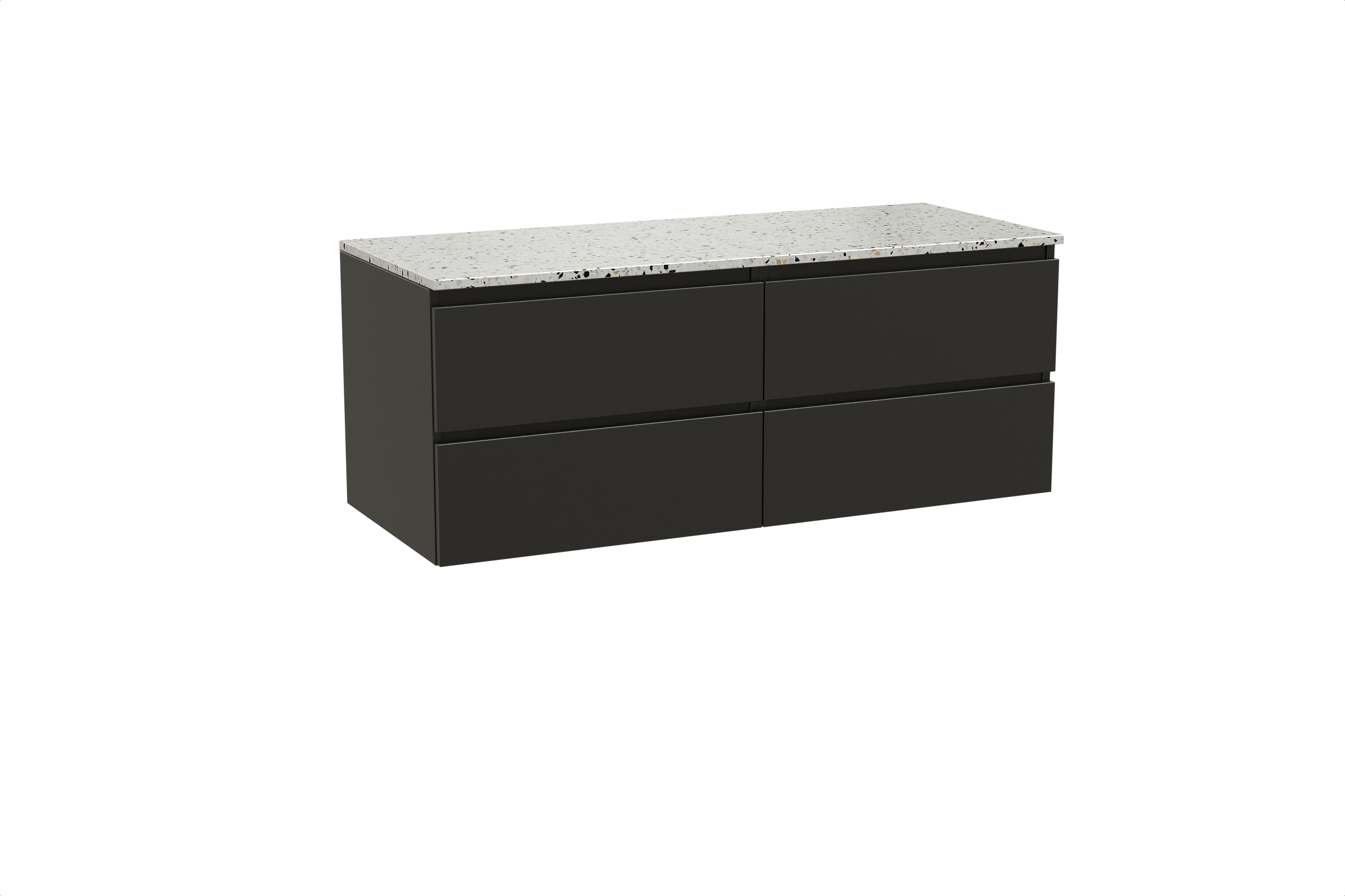 Balmani Lucida Meuble Salle De Bains Suspendu 135 X 55 Cm Noir Mat Avec balmani-lucida-meuble-salle-de-bains-suspendu-135-x-55-cm-noir-mat-avec