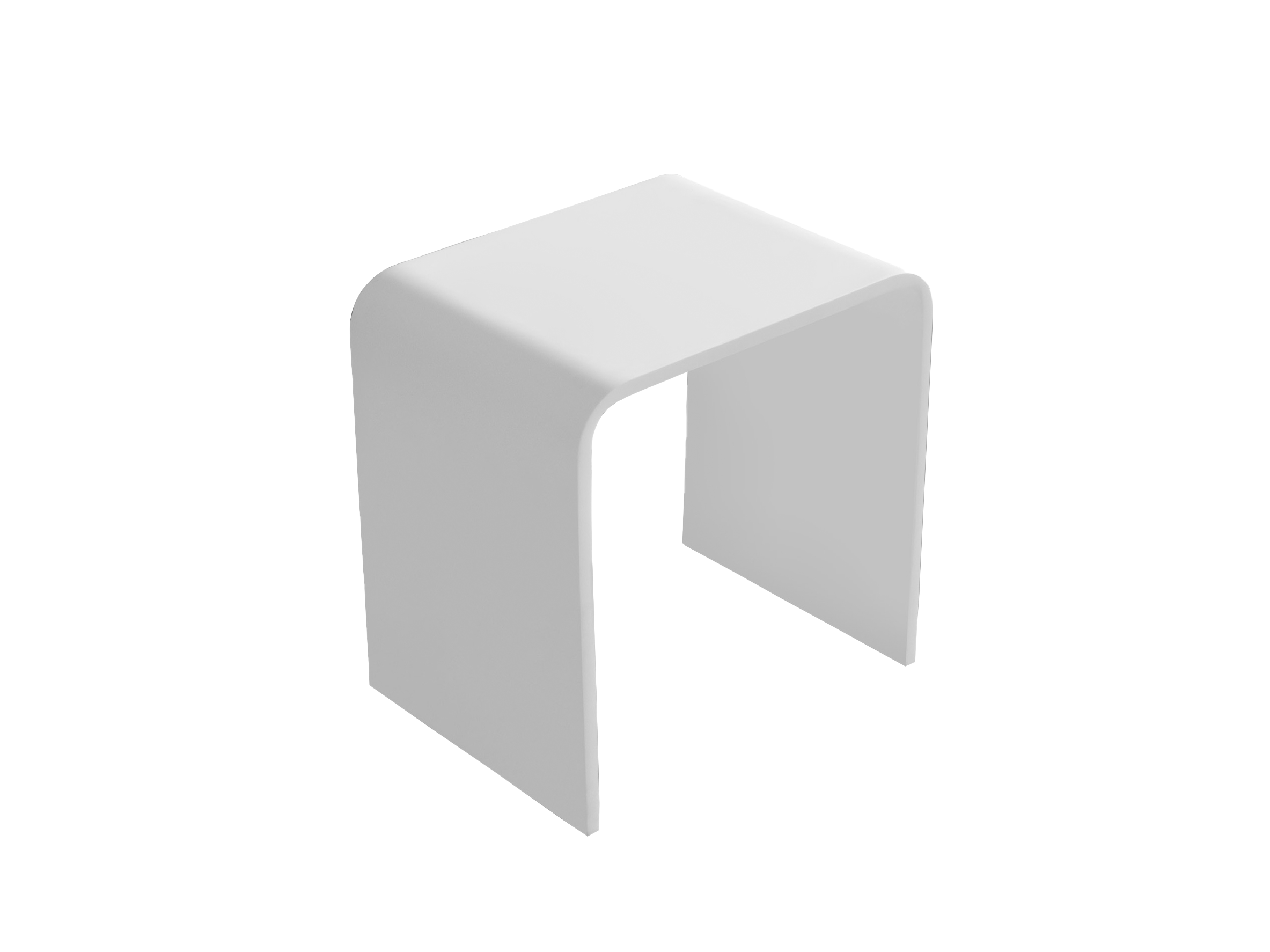 Balmani Posa douchestoel | Mat wit | Solid Surface