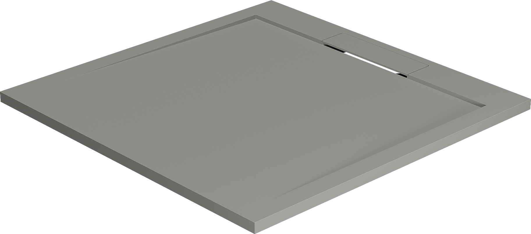Balmani Andes douchebak | 90 x 90 cm | Steengrijs | Solid Surface | Mat