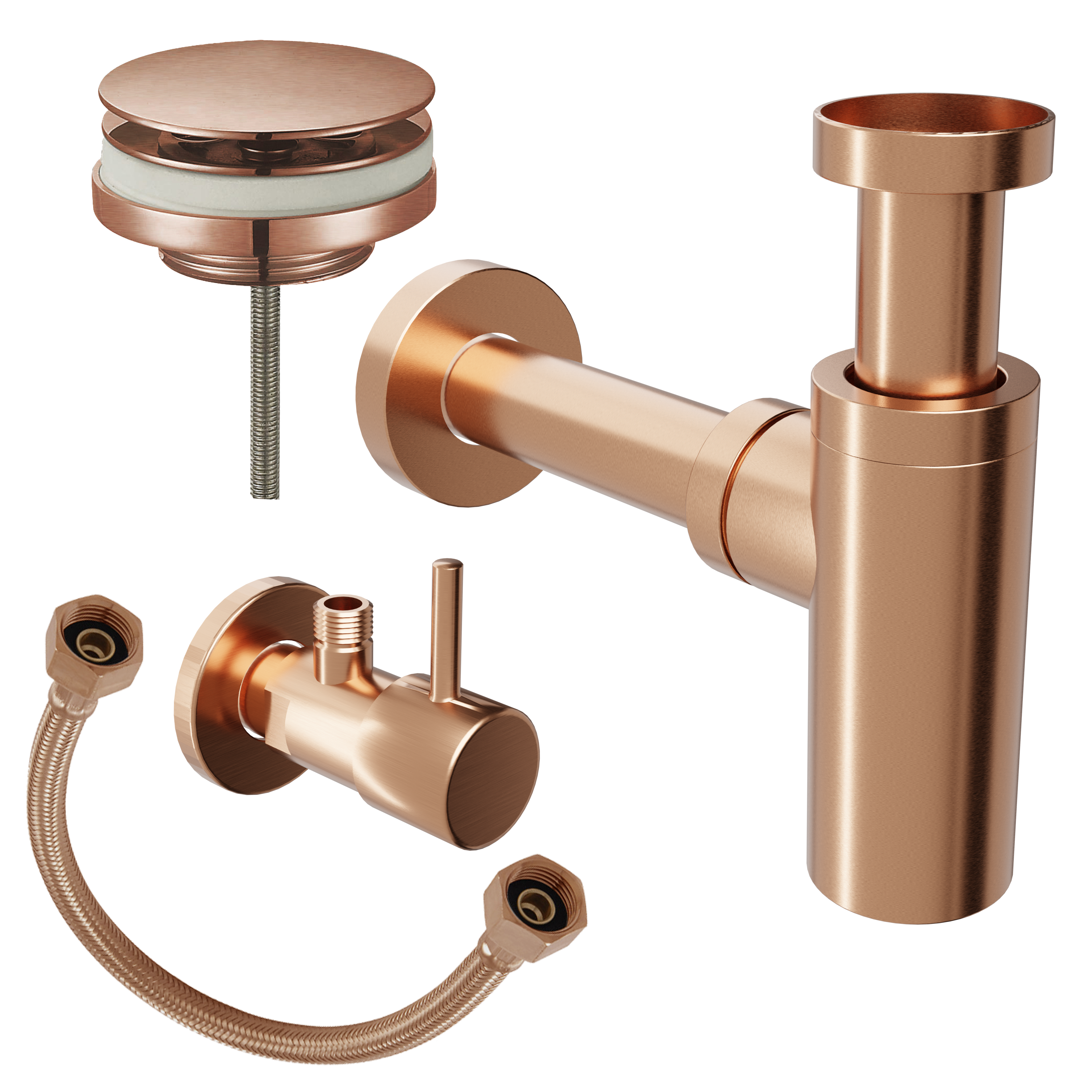 Santeg installatieset voor handenwasser | Brushed Rosegold