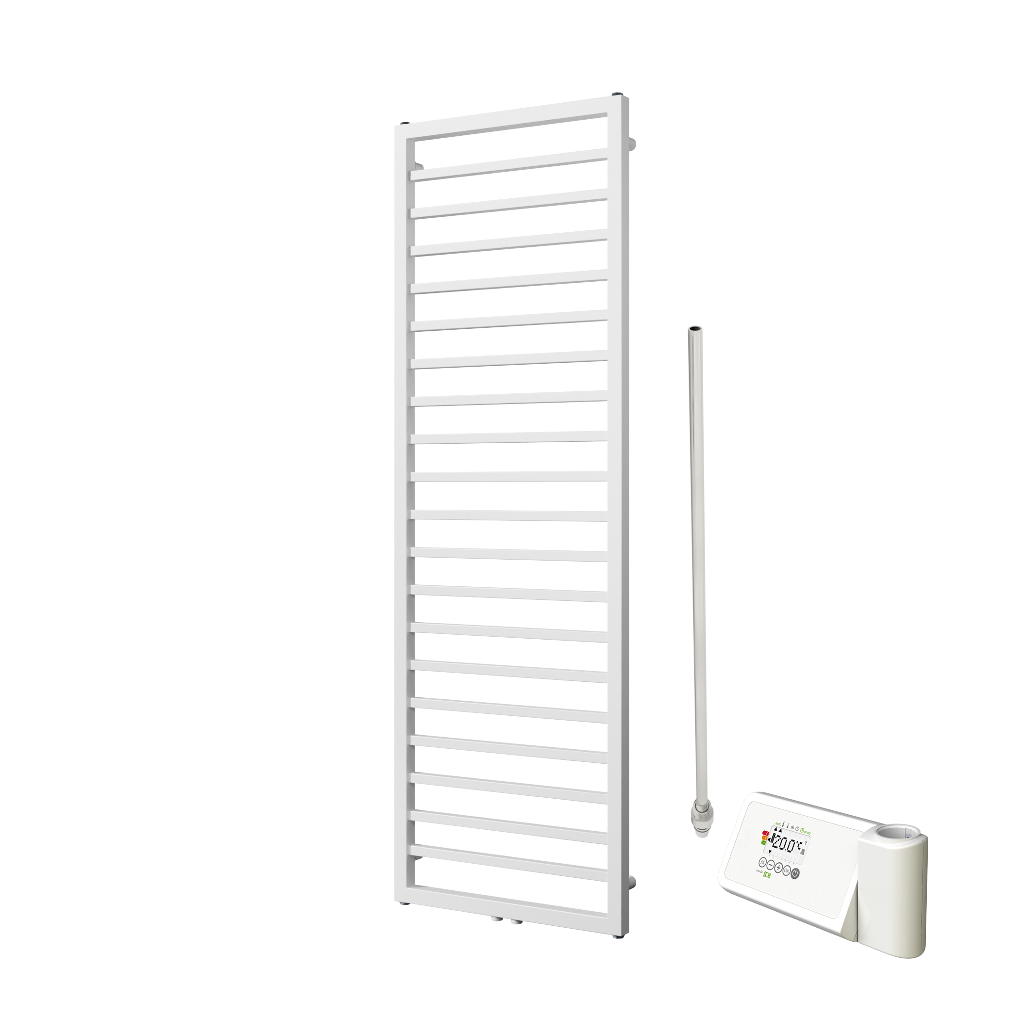 Vipera Listona elektrische handdoekradiator | Mat wit | 50 x 180 cm | 750W | Elektrische verwarming