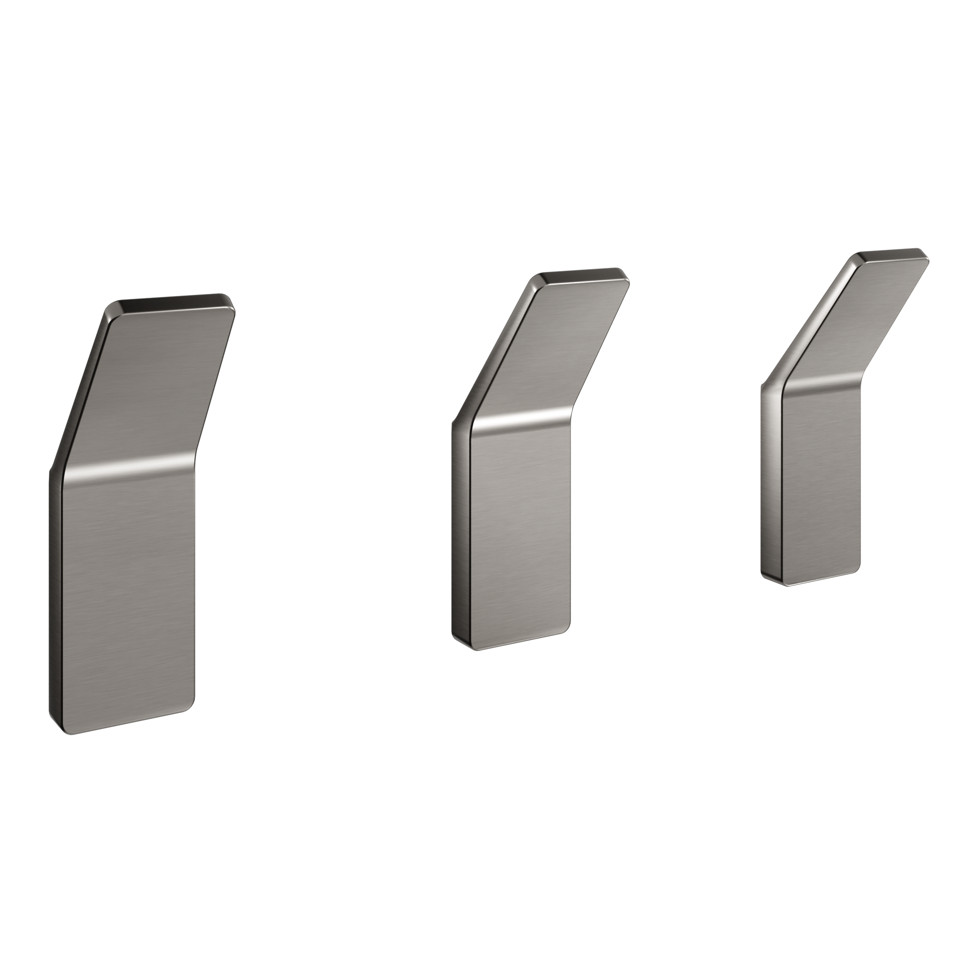 Balmani Amo set handdoekhaakjes | Brushed GunMetal | 3 stuks | Roestvrij staal