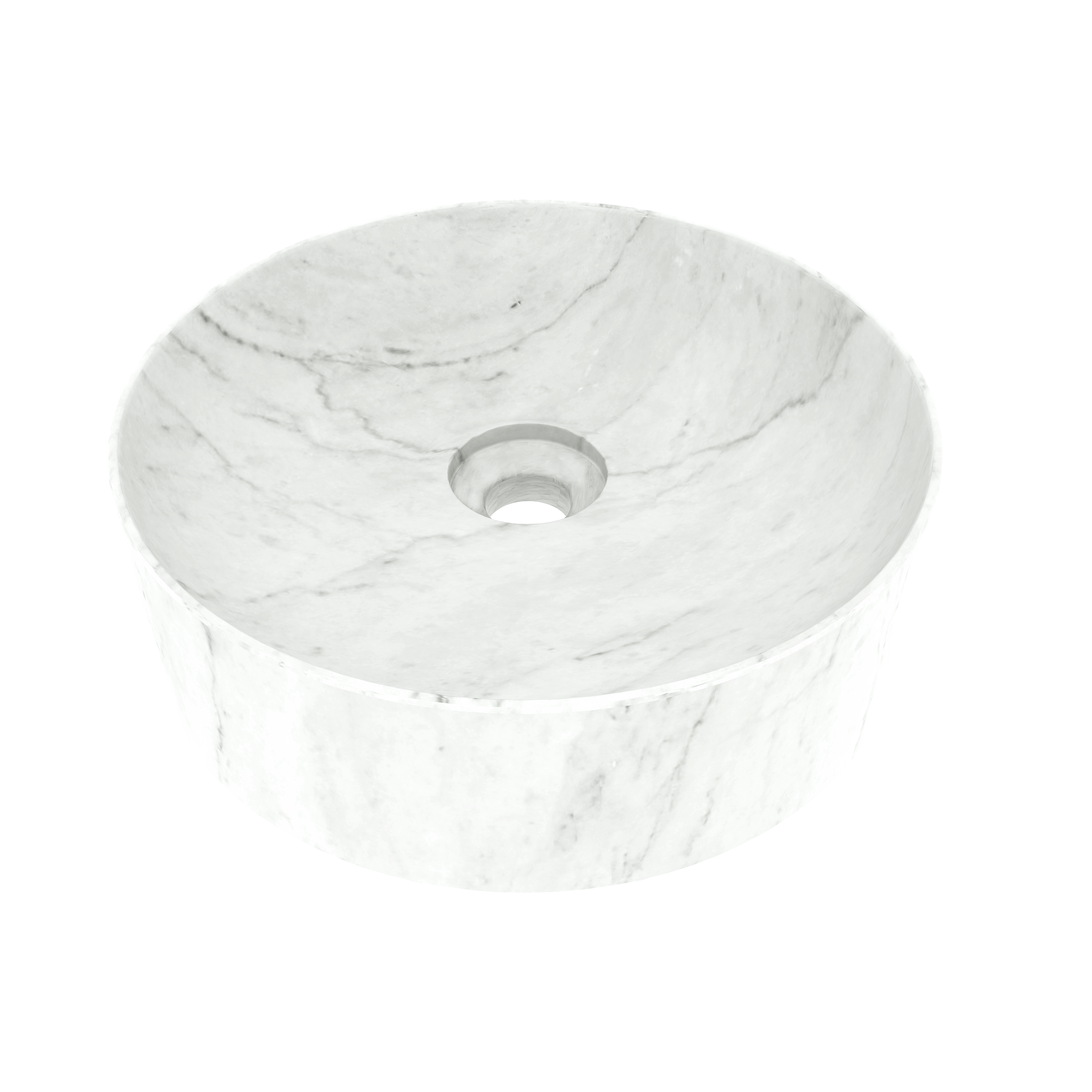 Balmani Fato waskom | Ø 37,5 cm | Carrara | marmer | Rond