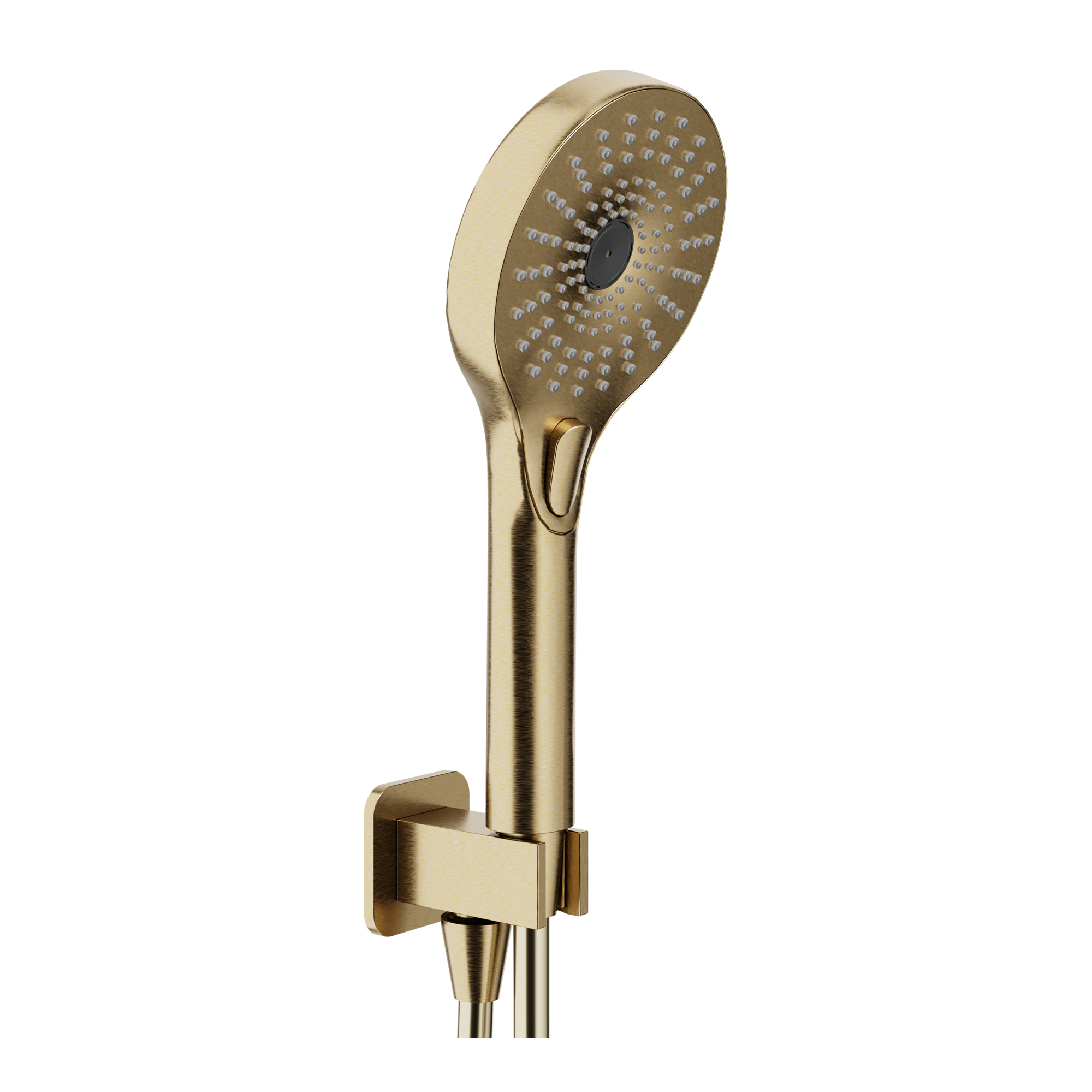 Blaufoss Onos handdoucheset | Brushed Champagne Gold | Met waterbesparende functie | Rond | 3 Straalfuncties