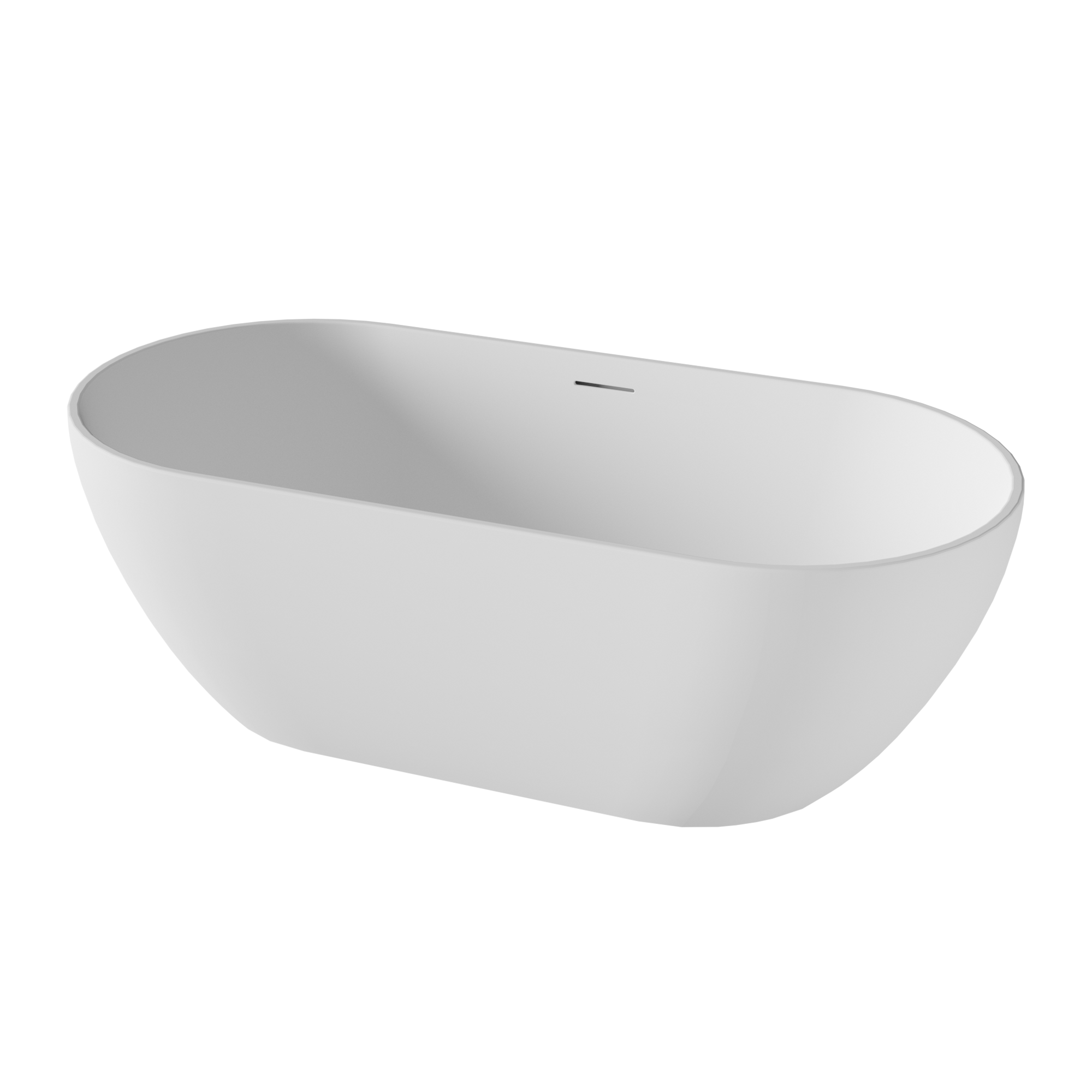 Balmani Nomina vrijstaand bad | 169 x 80 cm | Mat wit | Tweepersoonsbad | Solid Surface