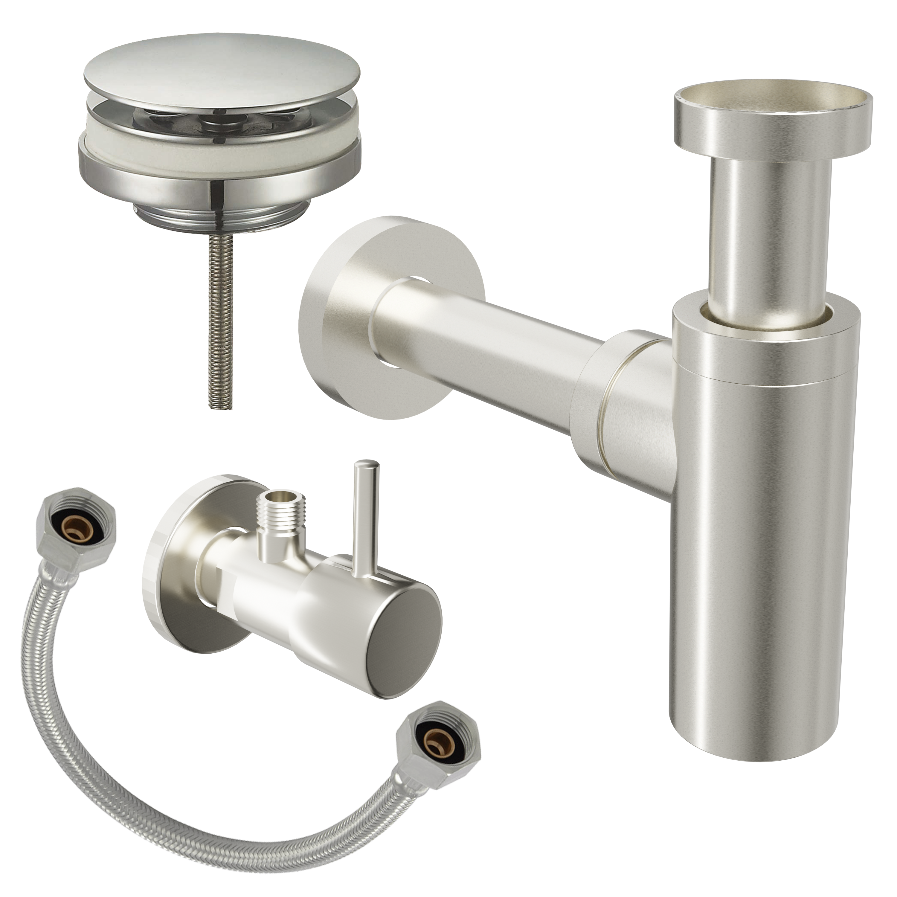 Santeg installatieset voor handenwasser | Brushed CoolMetal