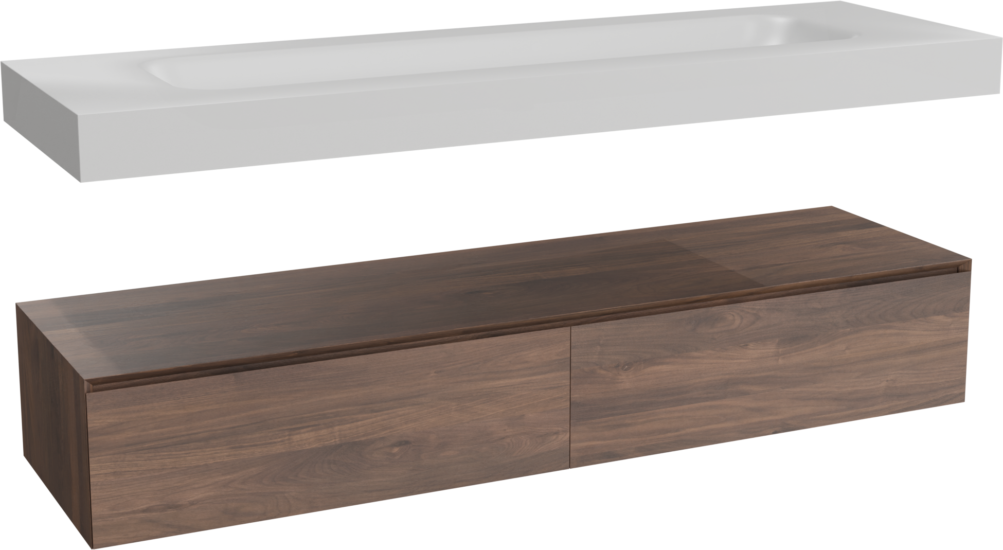 Balmani Mitra Elements badkamermeubel met Arcato Wastafel | B180 cm x D55 cm | Onderkast massief