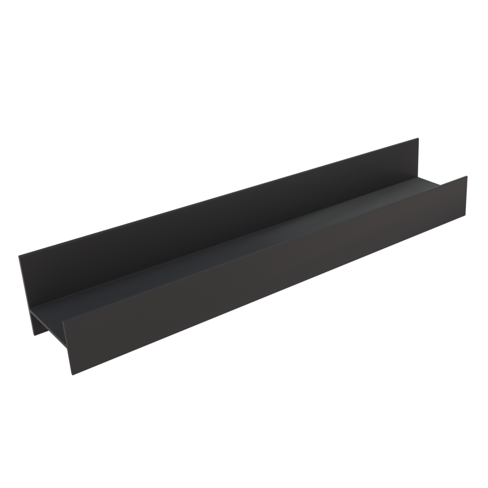 Blaufoss Blackline Tilli wandplank | Mat zwart | 40 x 6,8 cm | Aluminium