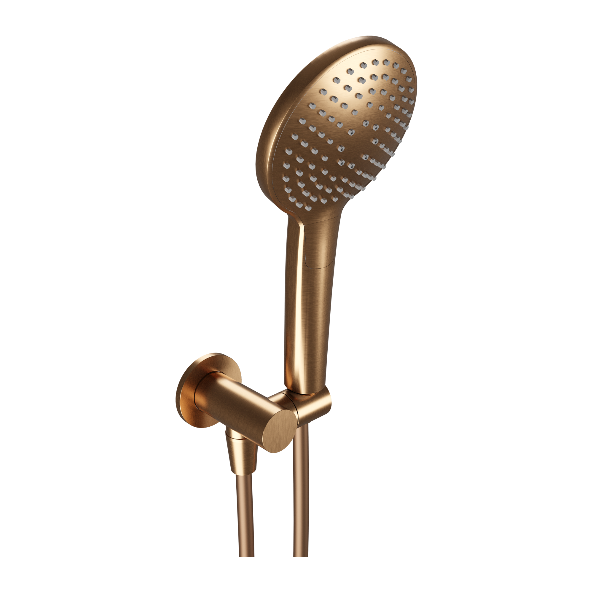 Blaufoss Round handdoucheset | Brushed Rosegold | Met waterbesparende functie | Rond | 3 straalfuncties