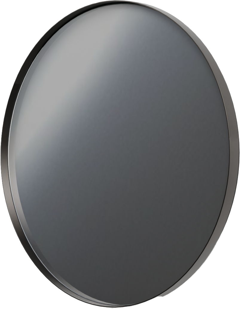 Balmani Giro Round Badkamerspiegel | Ø 75 cm | GunMetal | Rond | Zonder spiegelverlichting | Zonder anti-damp