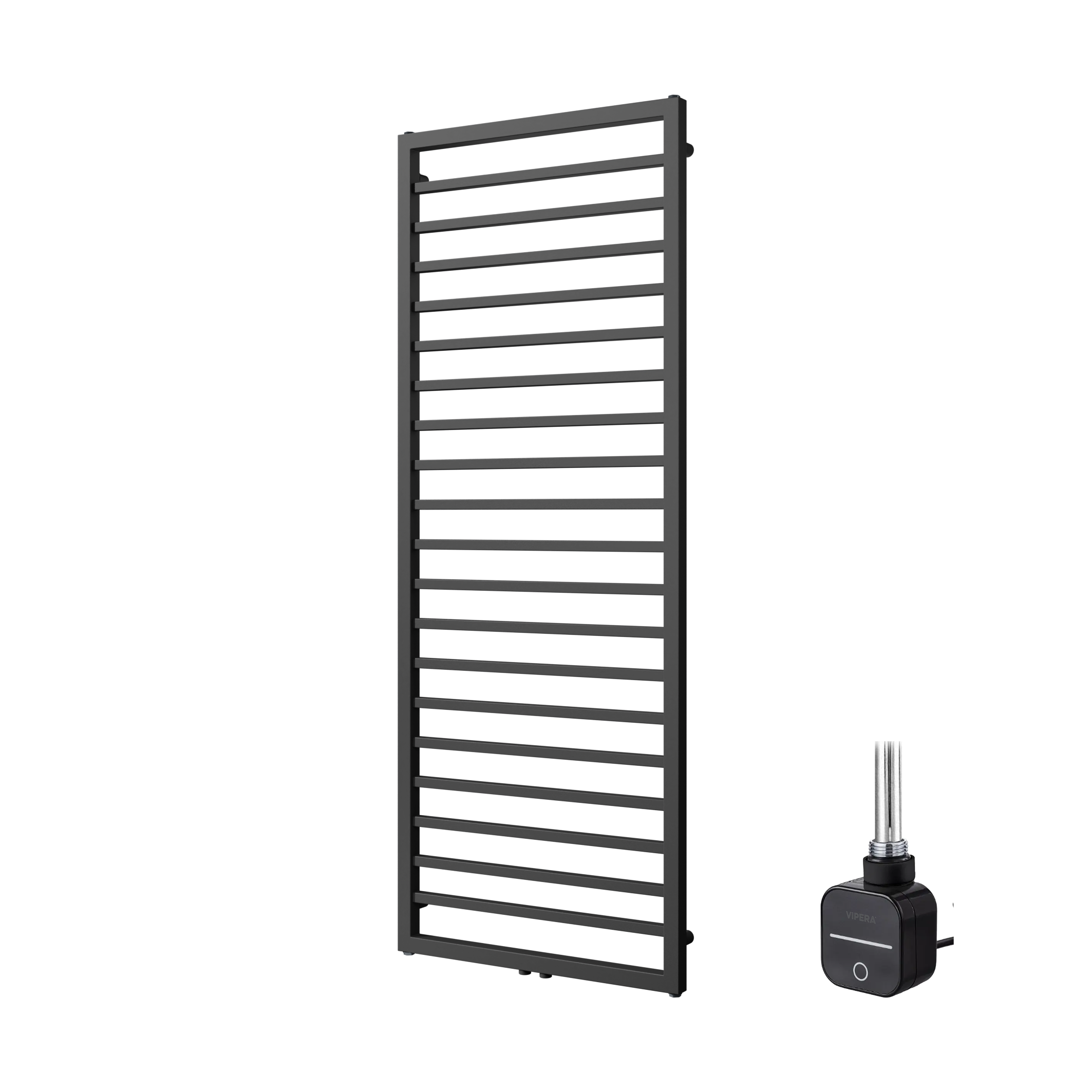 Vipera Listona elektrische handdoekradiator | Mat zwart | 60 x 180 cm | 800W | Elektrische verwarming