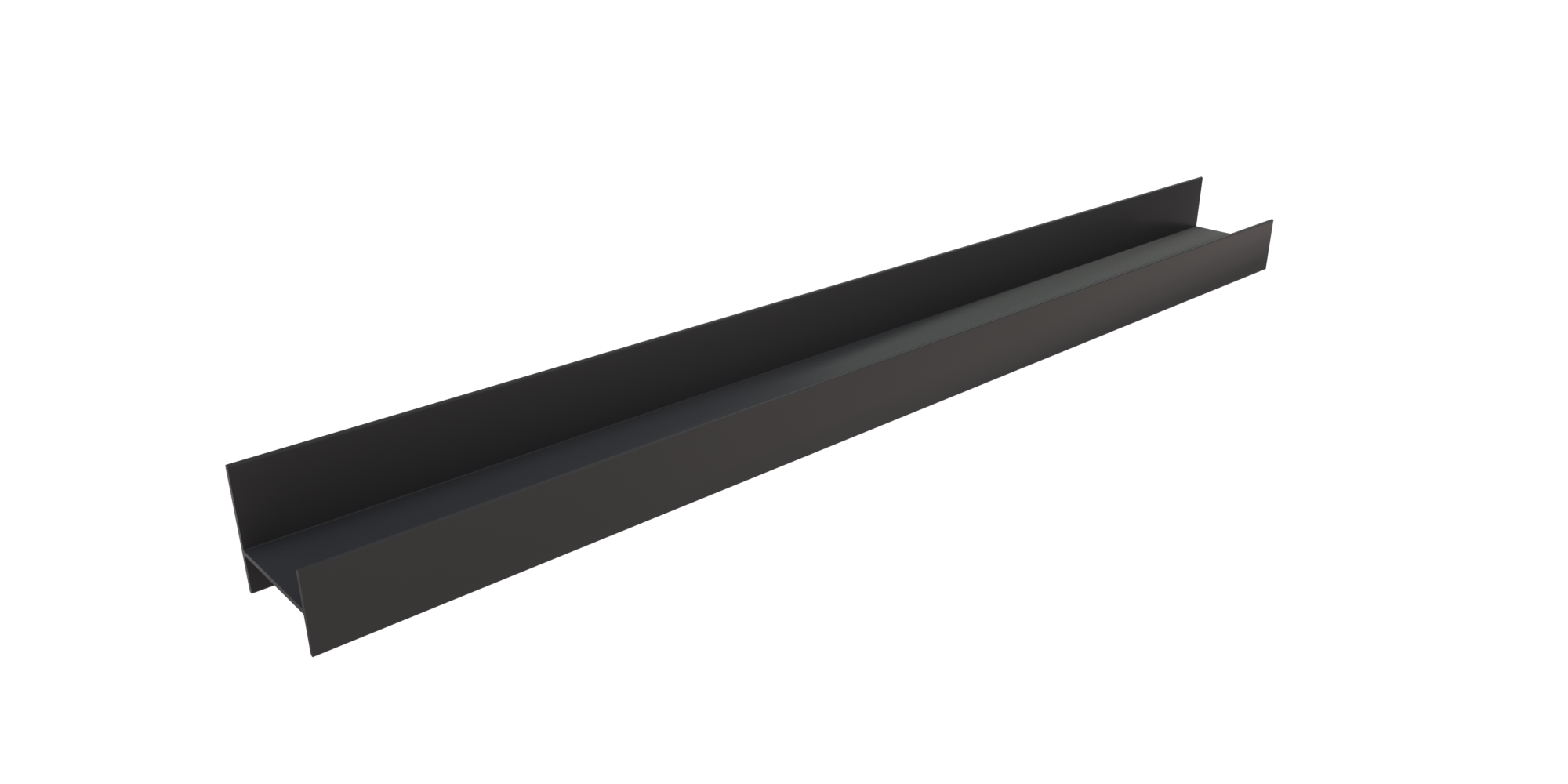 Blaufoss Blackline Tilli wandplank | Mat zwart | 80 x 6,8 cm | Aluminium