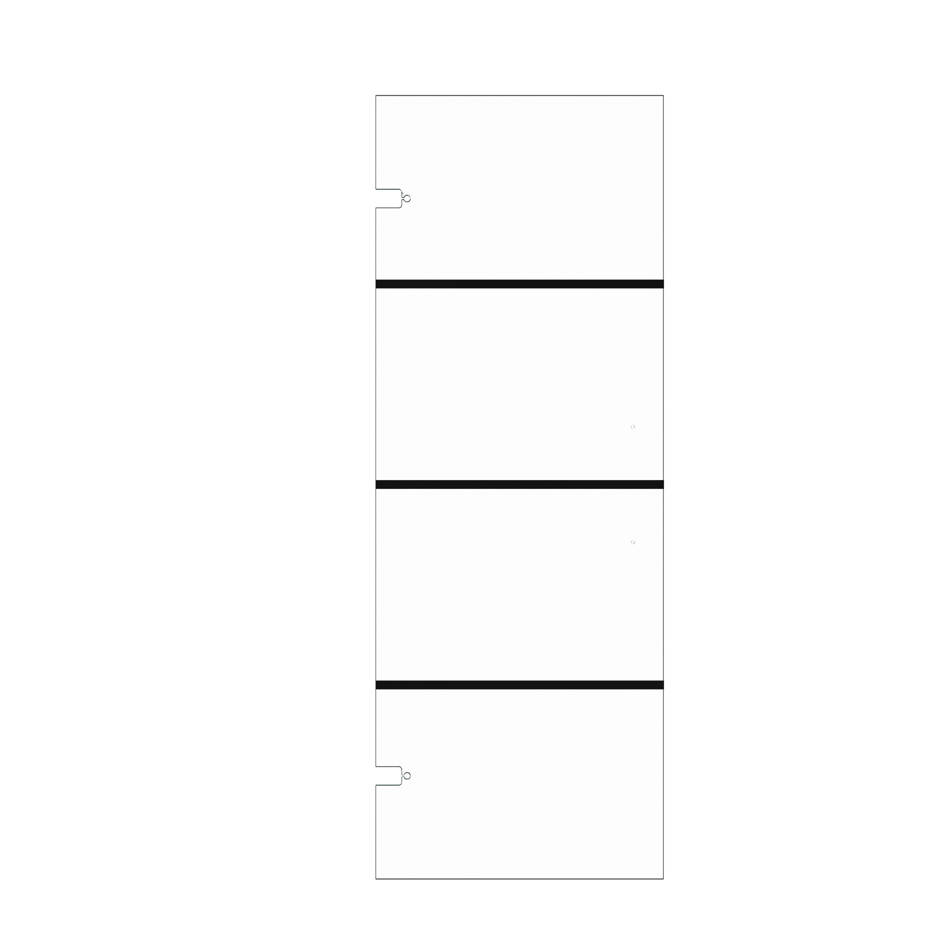 Balmani Senses Design glaspaneel voor draaideur | 90 x 210cm | Lined | Links