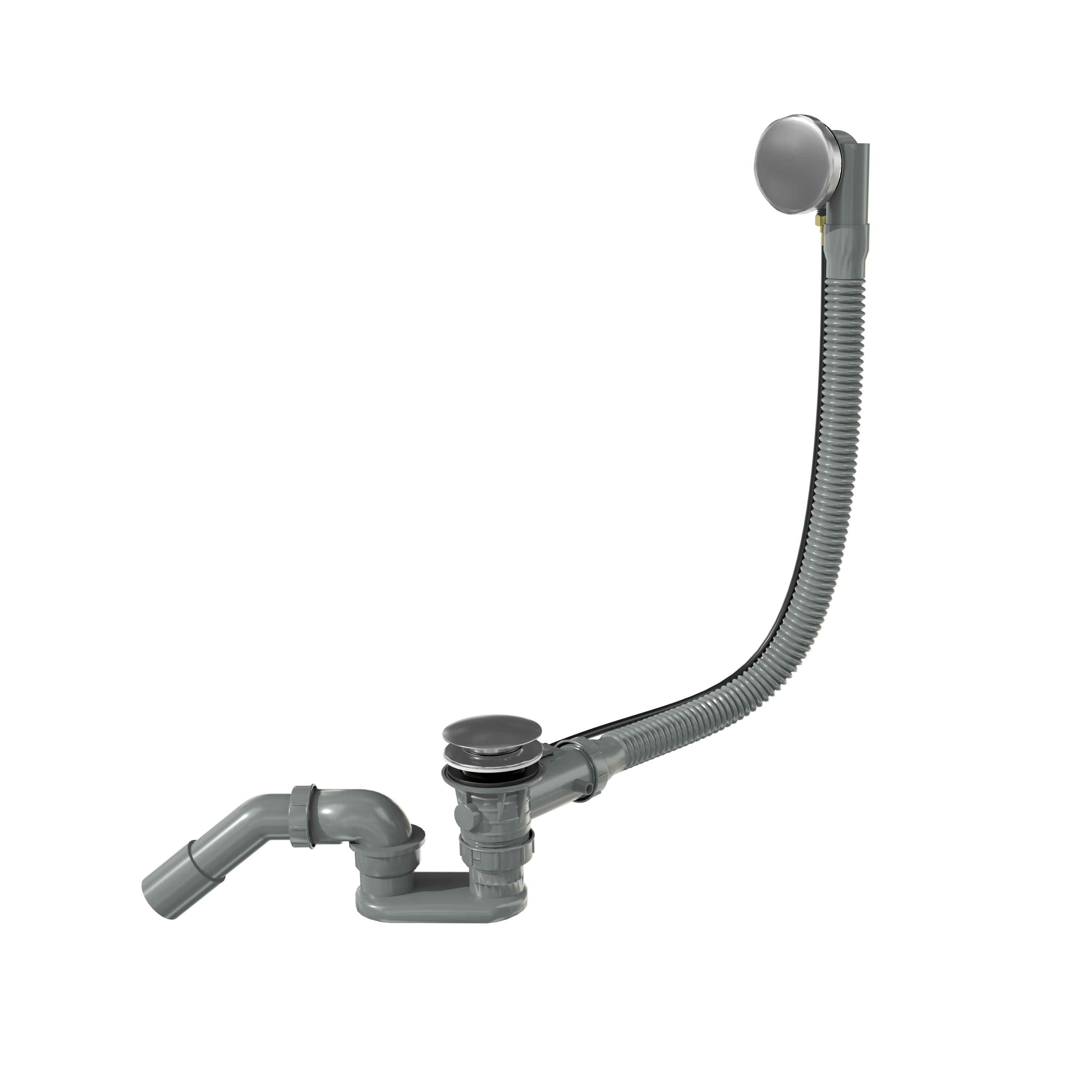 Santeg Unibath Flat badafvoer met overloop | Chroom | 70 cm