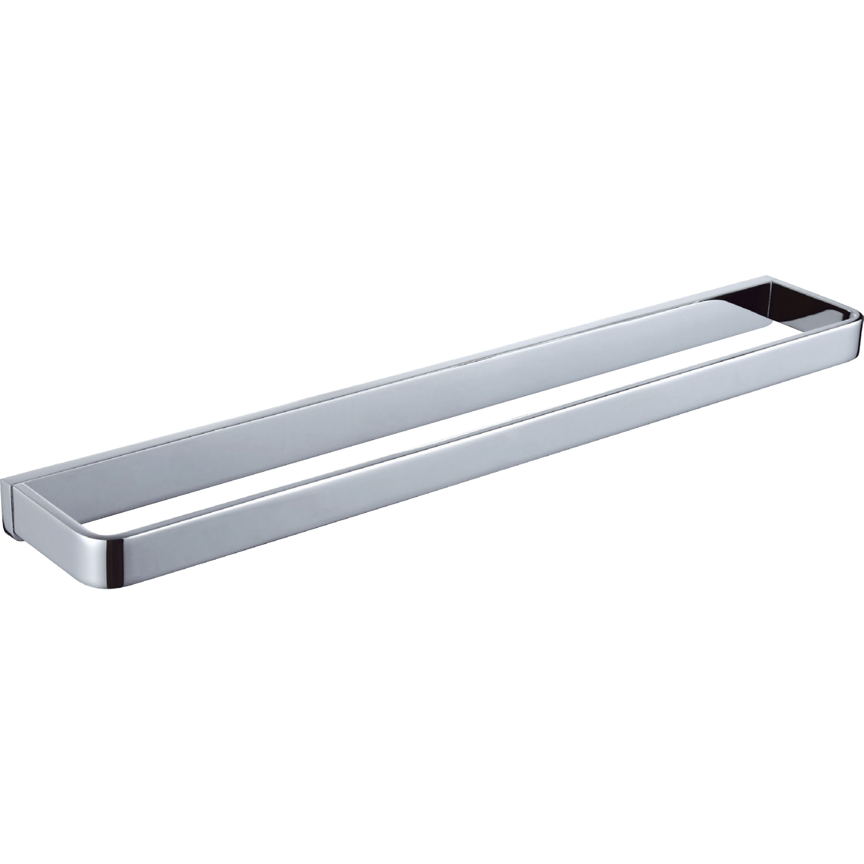 Blaufoss Blackline Patio handdoekhouder | Glanzend chroom | 60 cm | Enkel