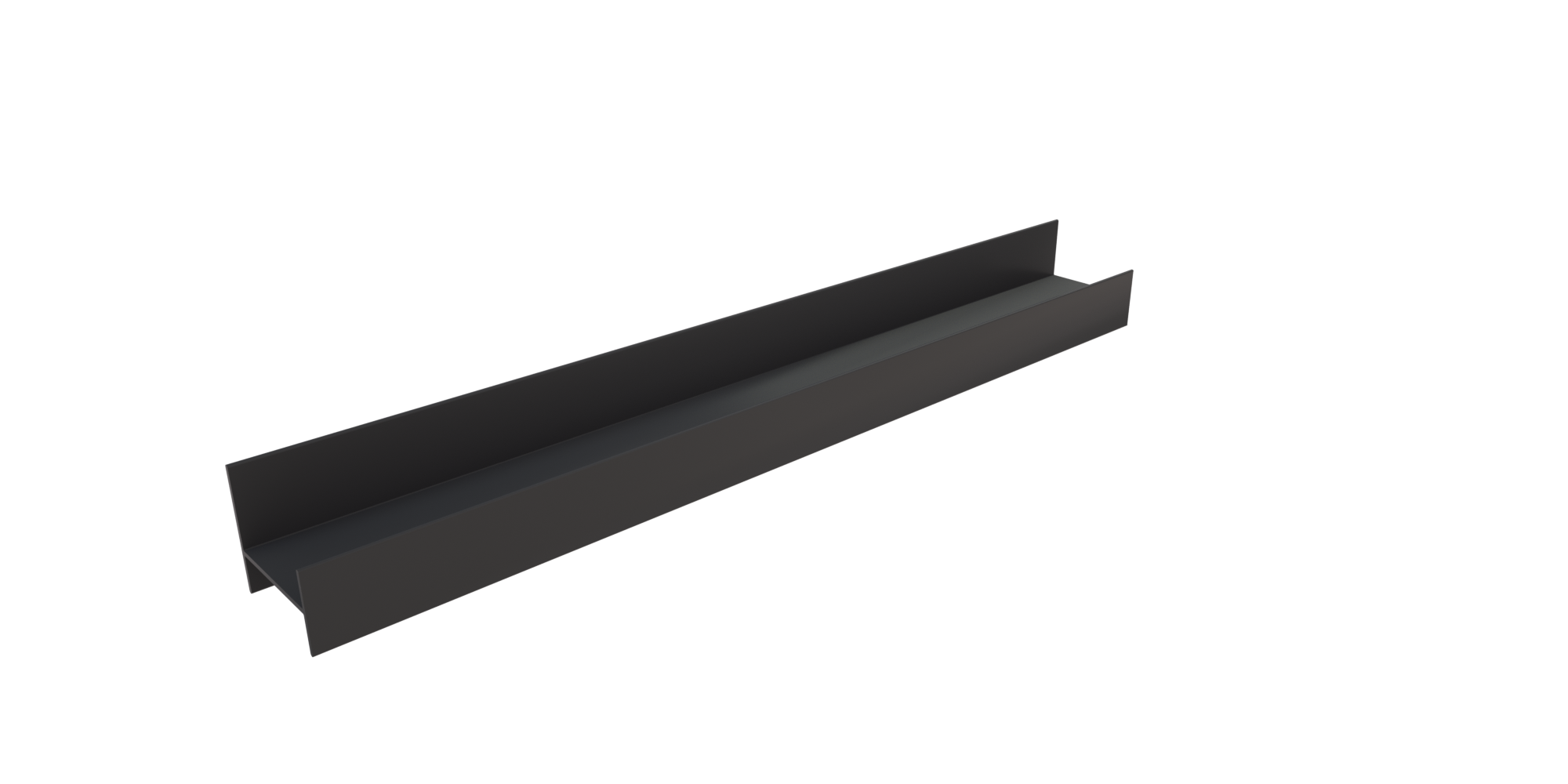 Blaufoss Blackline Tilli wandplank | Mat zwart | 60 x 6,8 cm | Aluminium