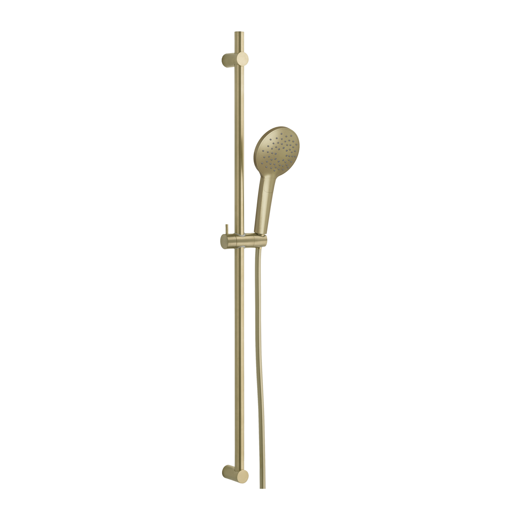 Blaufoss Round glijstangset | Brushed Champagne Gold | Met waterbesparende functie | Ø 12 cm | Glijstang 100 cm