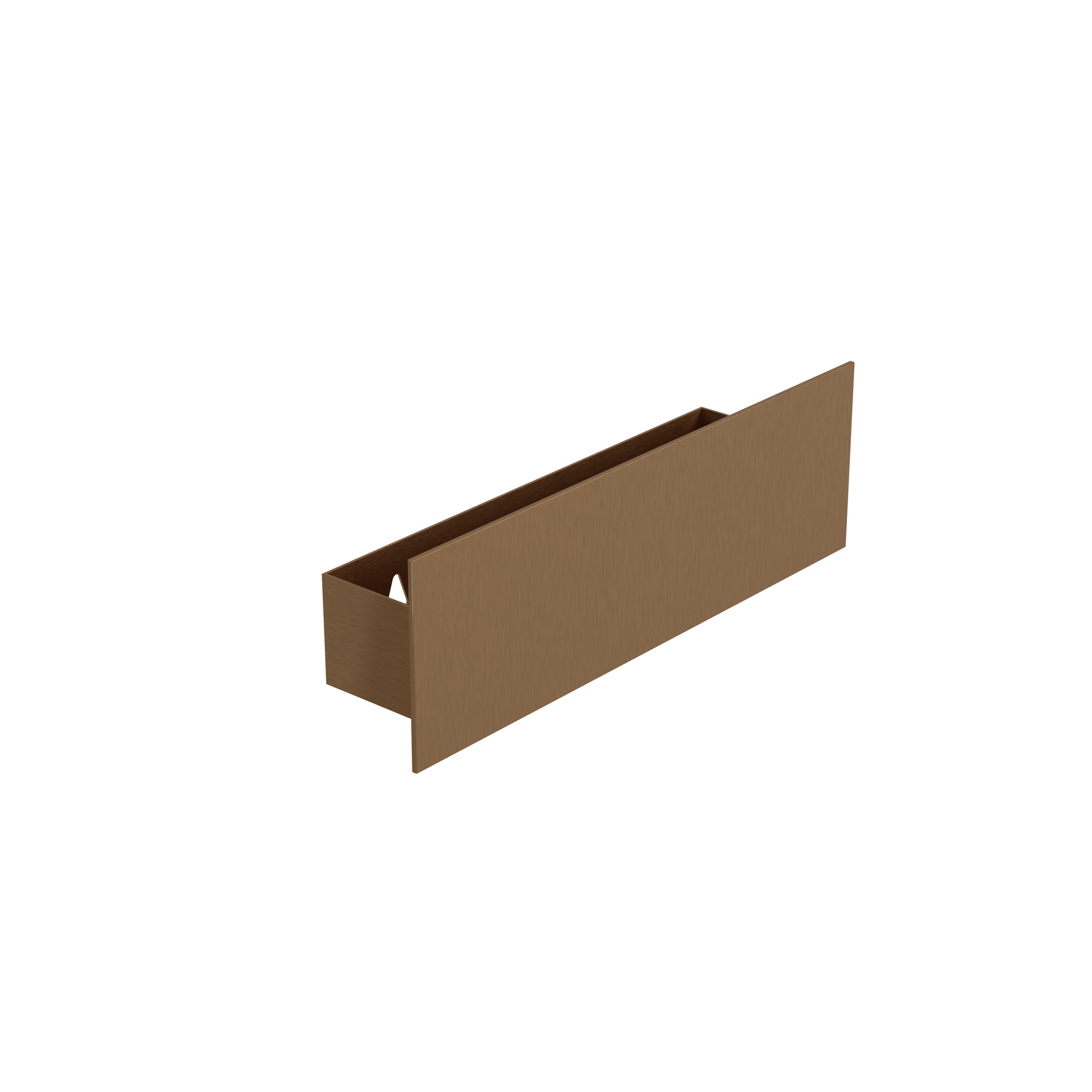 Balmani Uma wandplank | Brushed Rosegold | 35 x 8,5 cm | Roestvrij staal | Zonder groeven