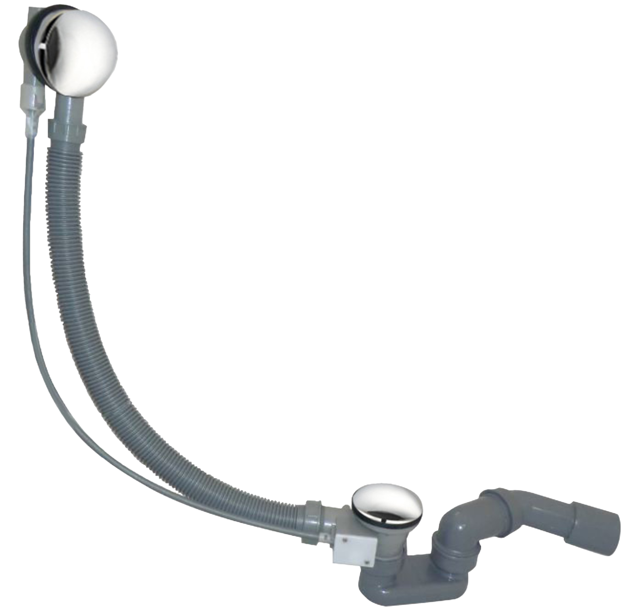 Santeg Unibath badafvoer met overloop | Chroom | 100 cm