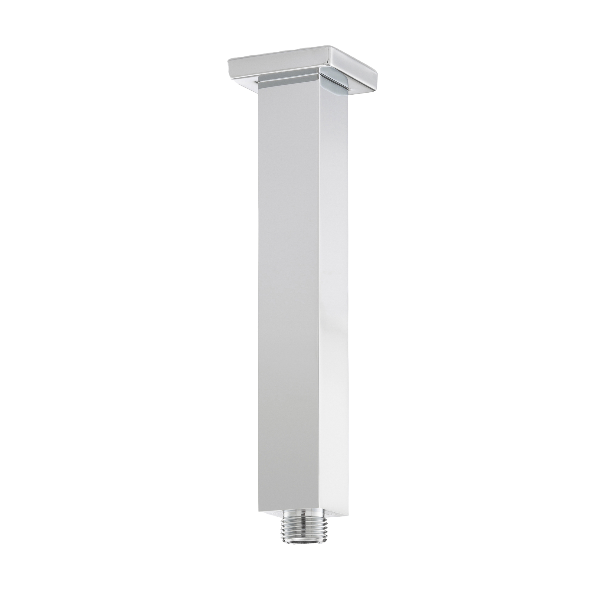 Blaufoss Square douchearm | Glanzend chroom | 20 cm | Plafondbevestiging
