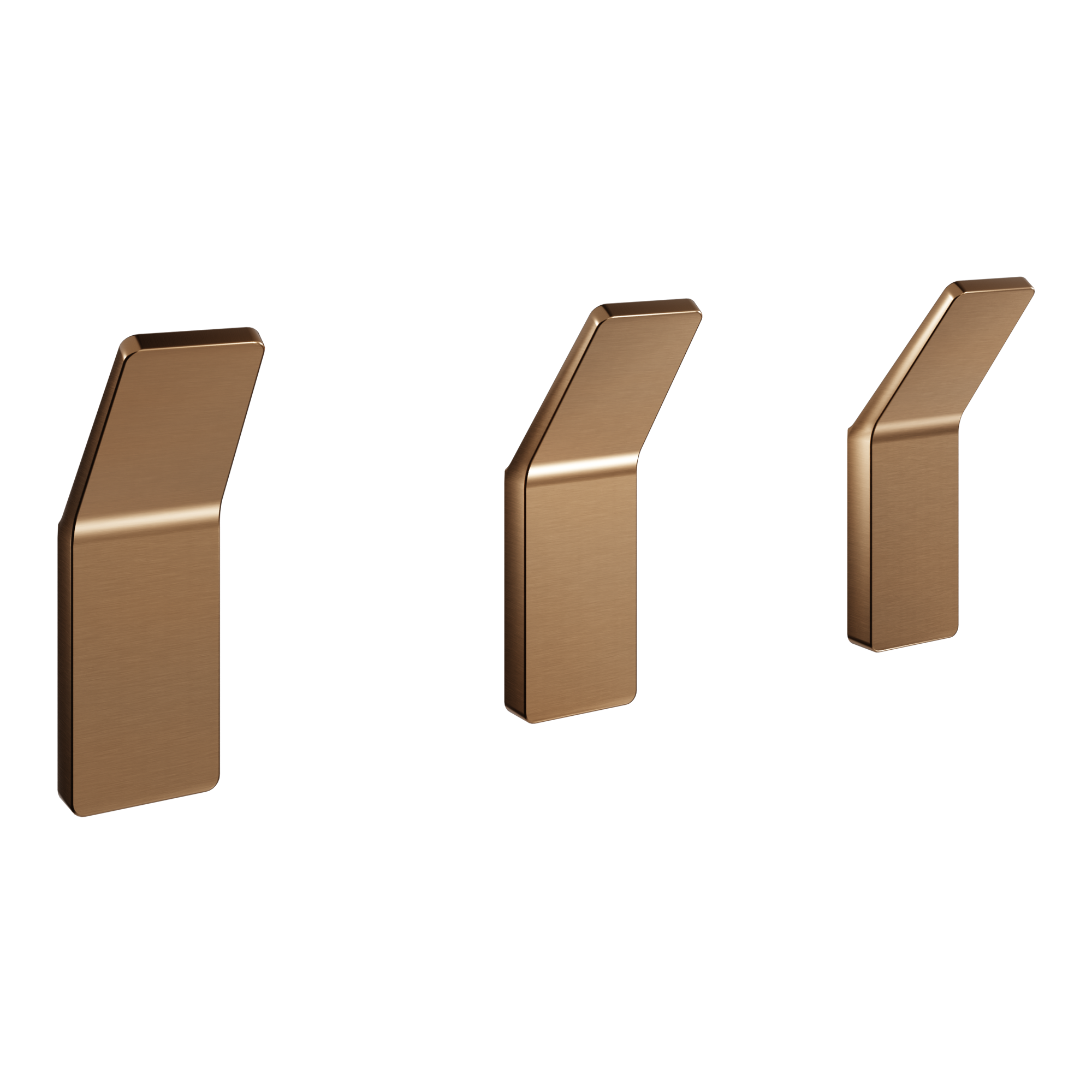 Balmani Amo set handdoekhaakjes | Brushed Rosegold | 3 stuks | Roestvrij staal