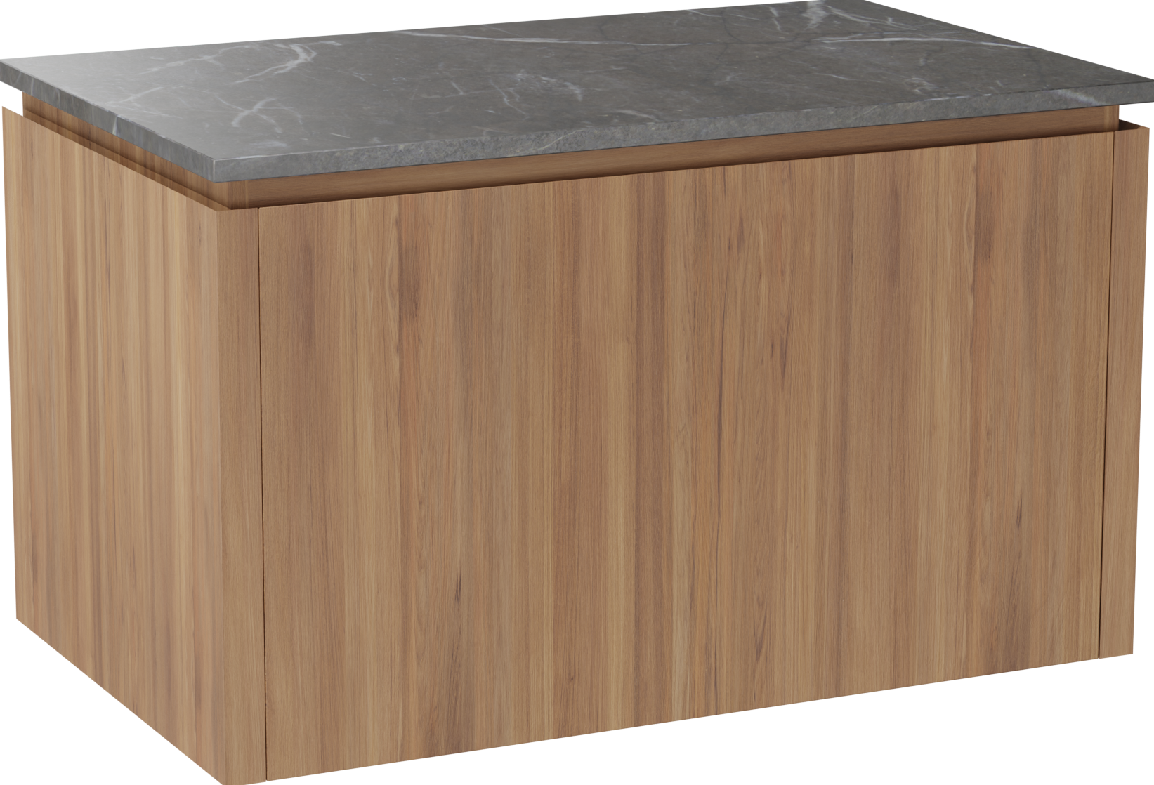 Balmani Eclips badkamermeubel met Stretto tablet voor waskom(men) | B90 x D55 cm | Onderkast massief in Teak | Tablet voor waskom(men) in kleur
