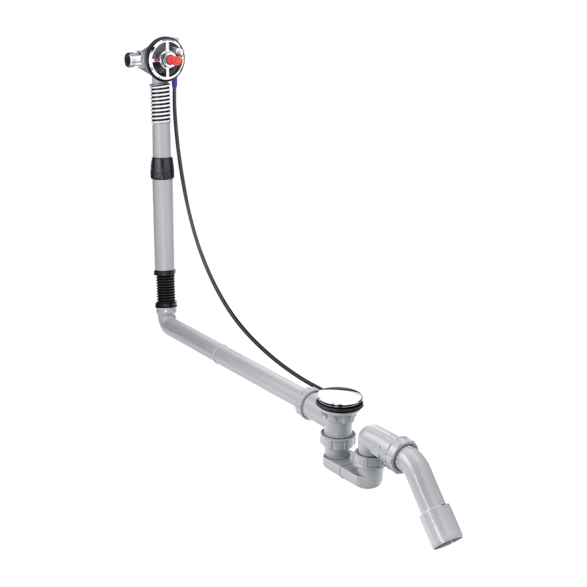 Hansgrohe Exafill S inbouwelement voor badvulling, afvoer en overloop | Chroom | 78 cm