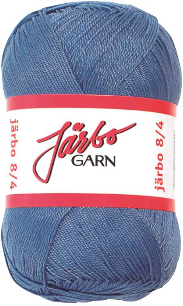 Garn Järbo hæklegarn 8/4, Dueblå