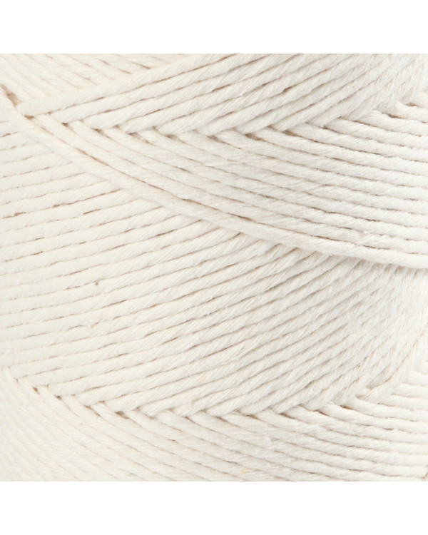 Makramégarn 2 mm, Offwhite