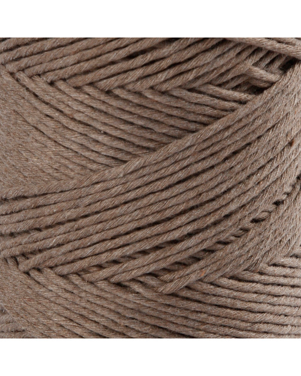 Makramégarn 2 mm, Ljus brun