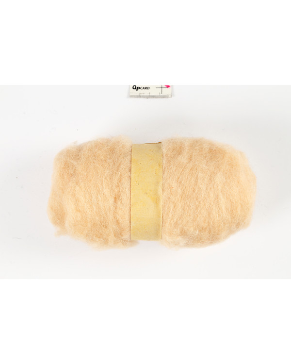 Kardierte Wolle 100 g, Ivory