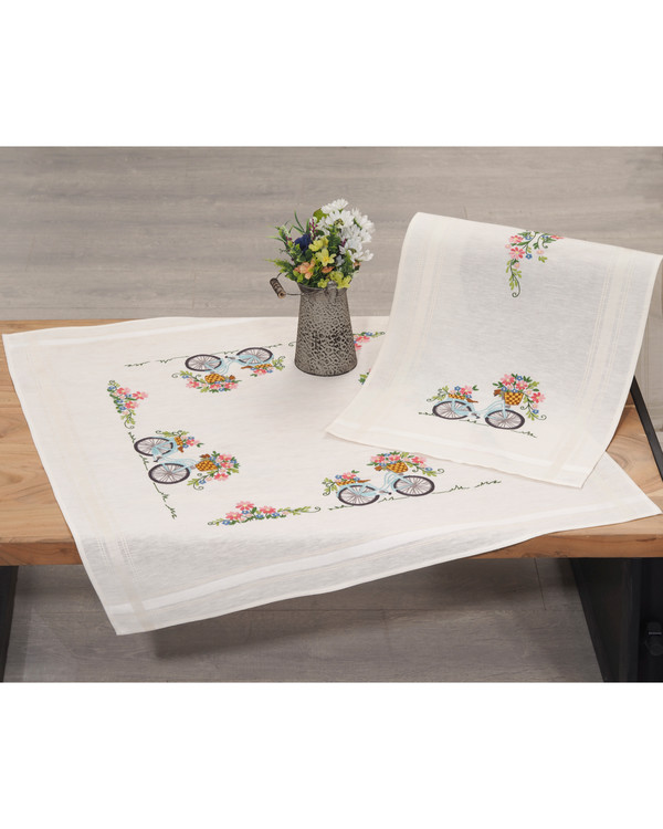 Broderikit Blomstercykel