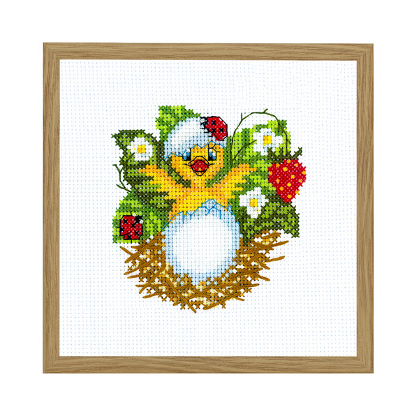 Broderikit Tavla Nykläckt kyckling