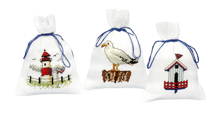 Broderipakke Duftposer Ved stranden 3-pk