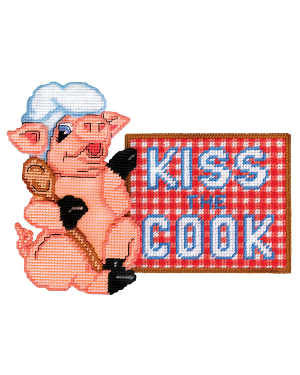 Plastic Canvas Kiss the Cook