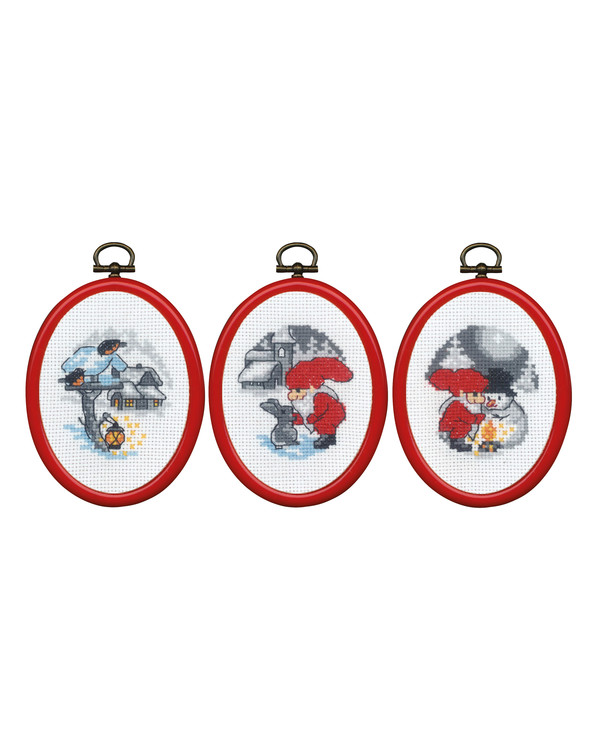 Broderikit Flexitavlor Julen 3-pack