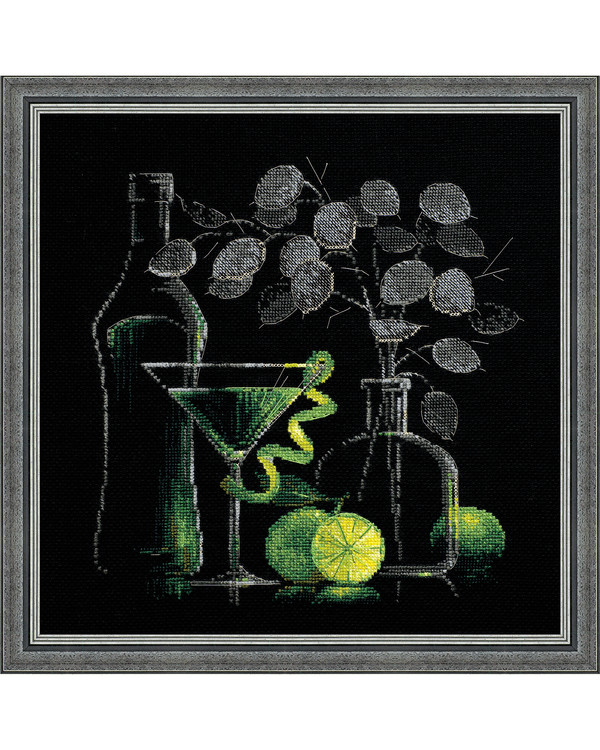Stickpackung Bild Grüner Martini